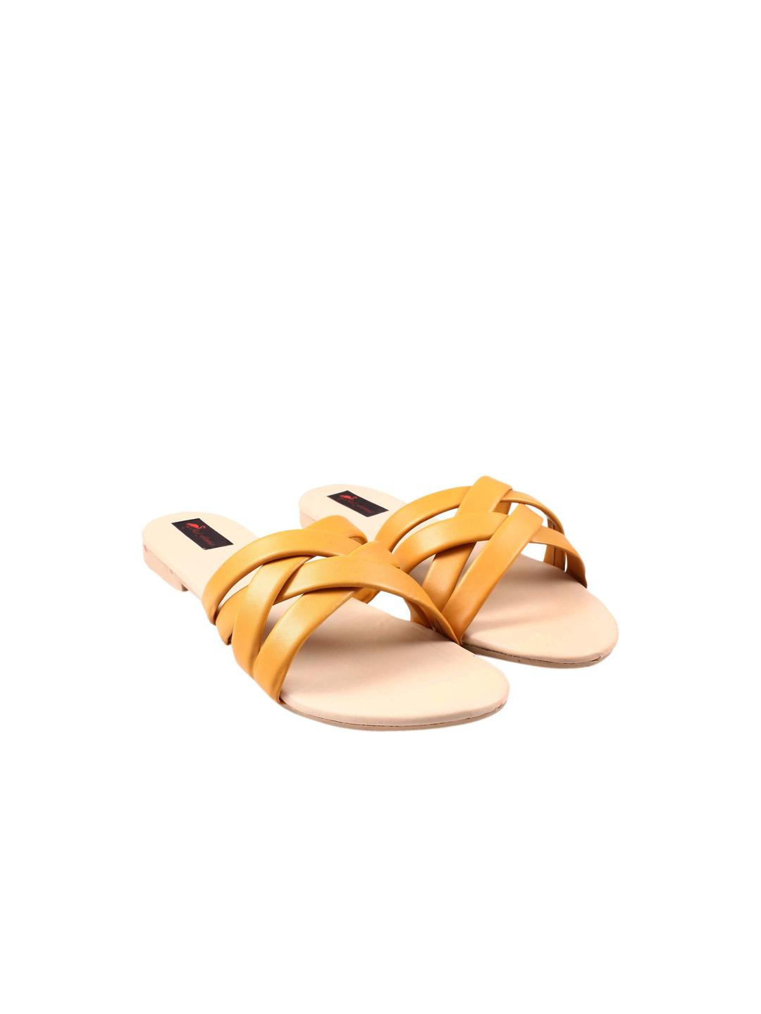 Red Flamingo Girls Casual Yellow Flip Flops