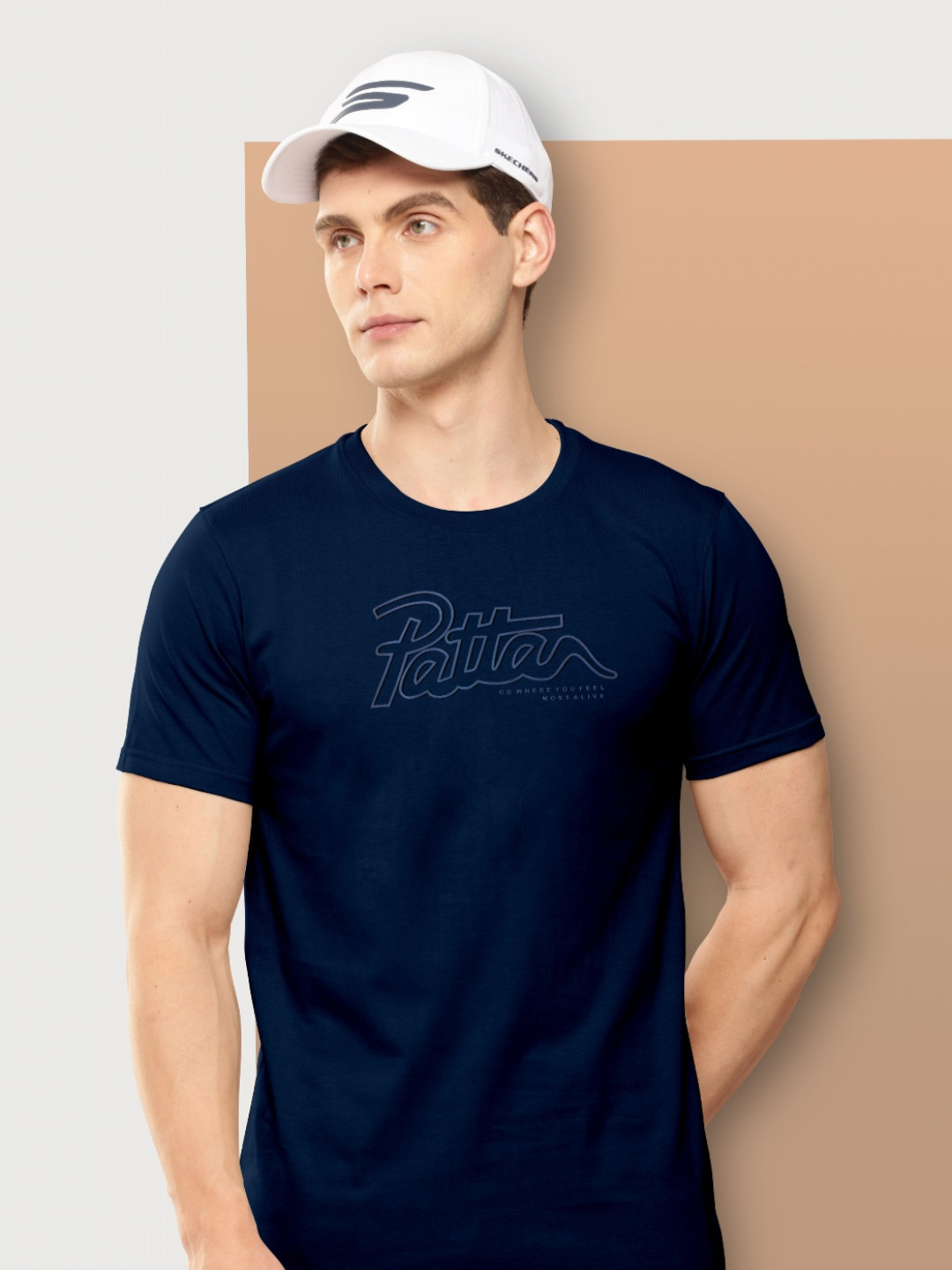 FROSEN FOX Typography Round Neck Short Sleeves Printed T-shirt