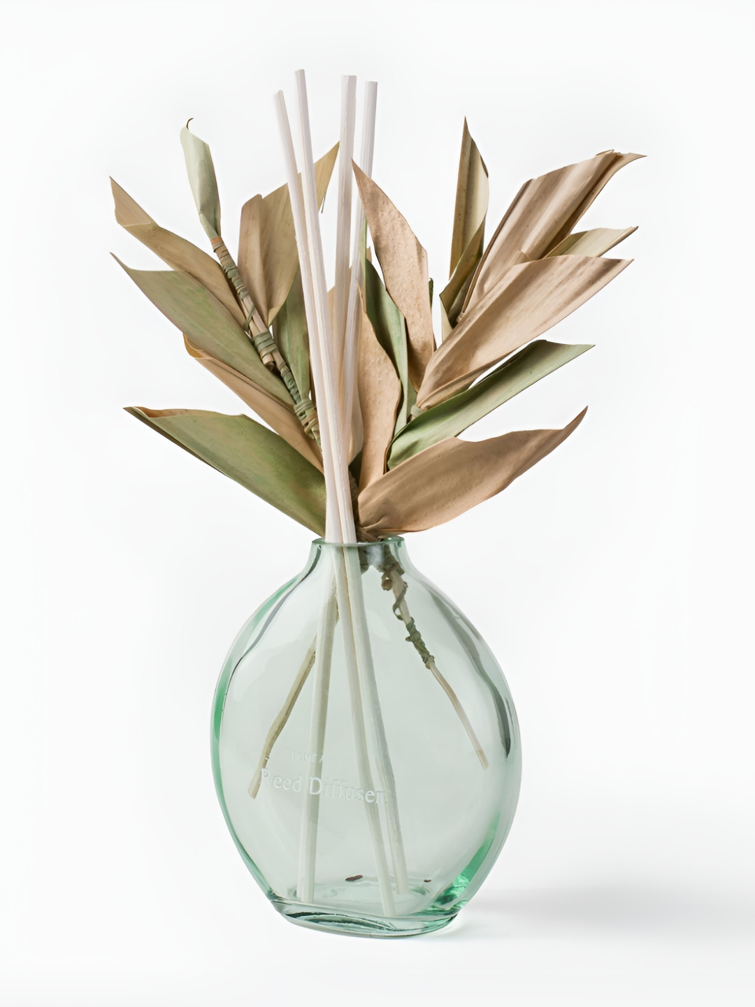 Fabindia Mehak Beige & Green Glass Floral Arrangement Diffuser