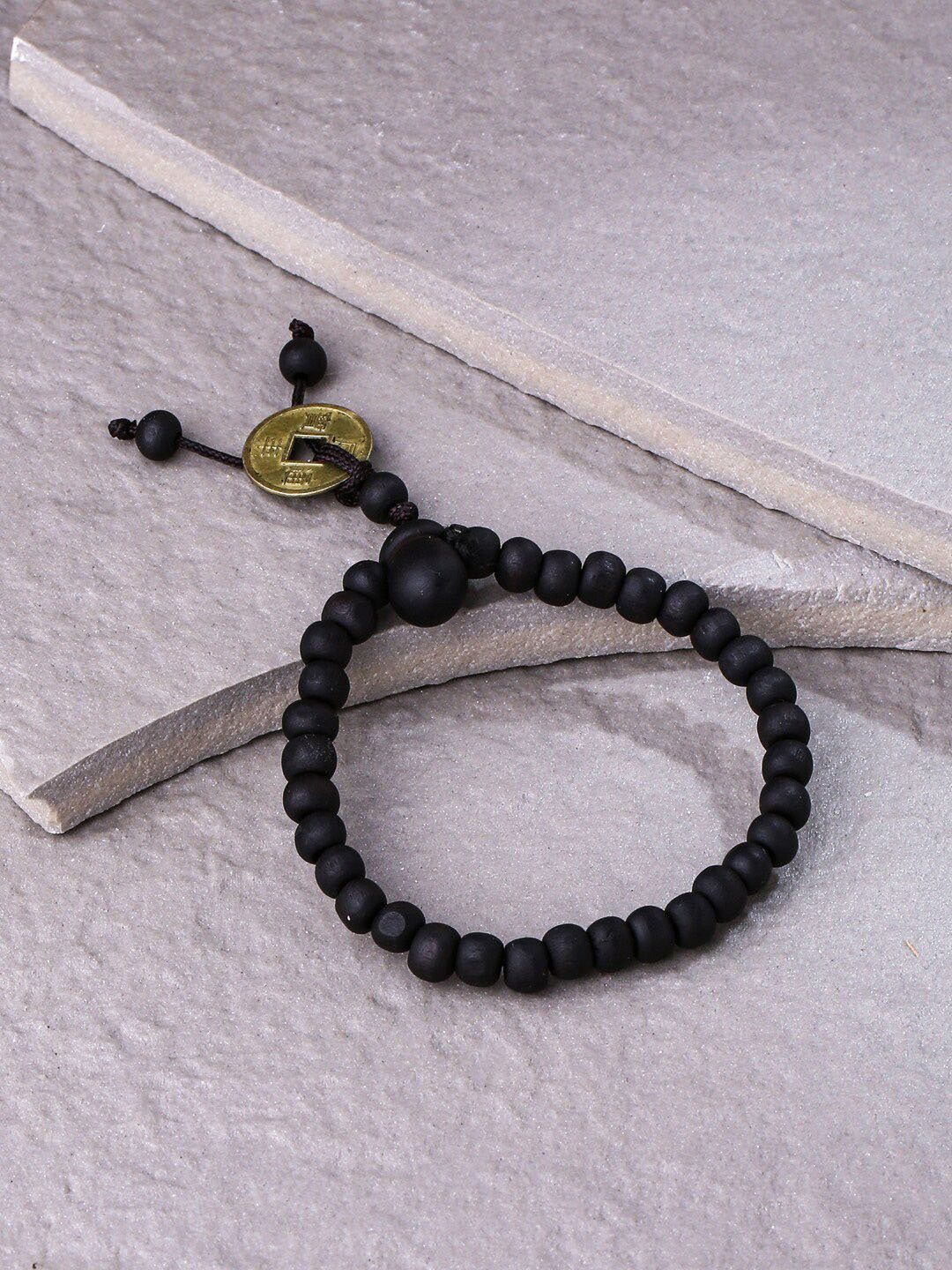 Anouk Black Beads Adjustable Bracelet