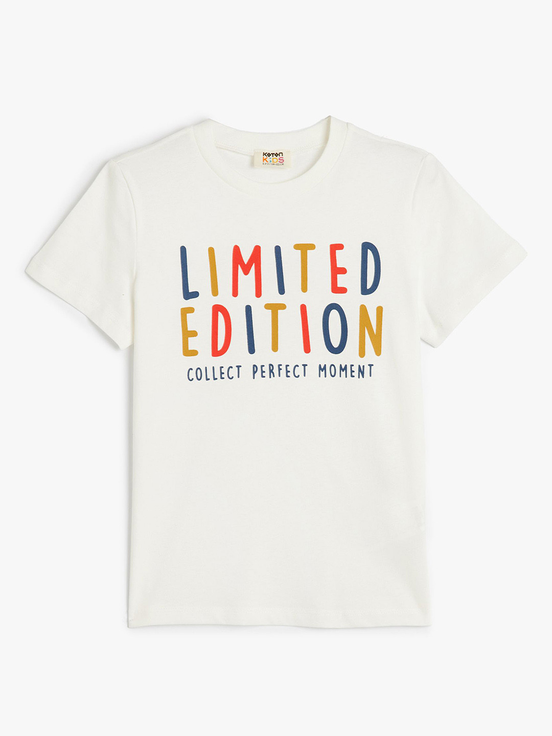 Koton Boys Typography Printed Round Neck Cotton T-shirt