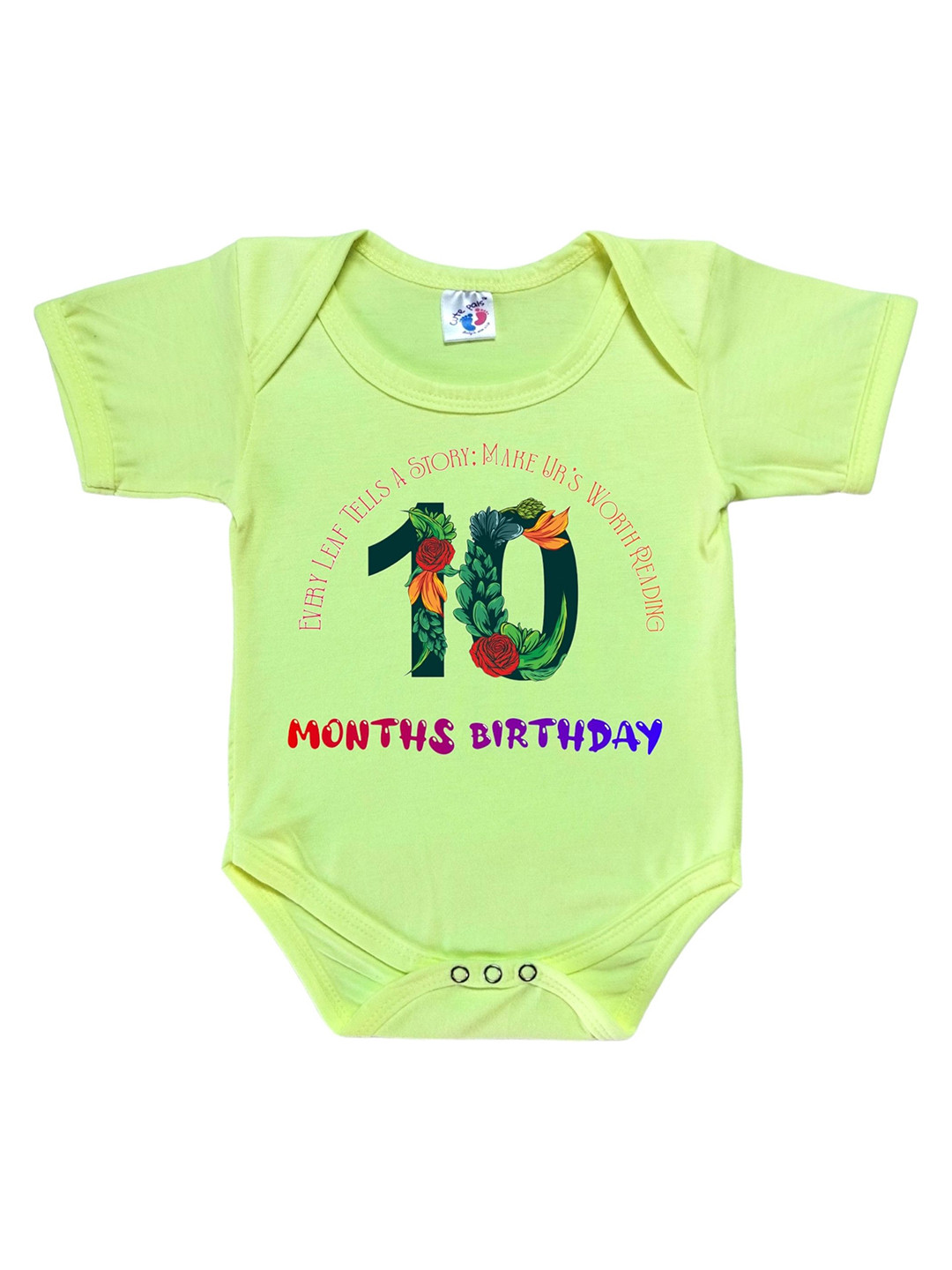 Cute Pals Kids Monthly Milestone Baby Birthday Printed Cotton Bodysuit