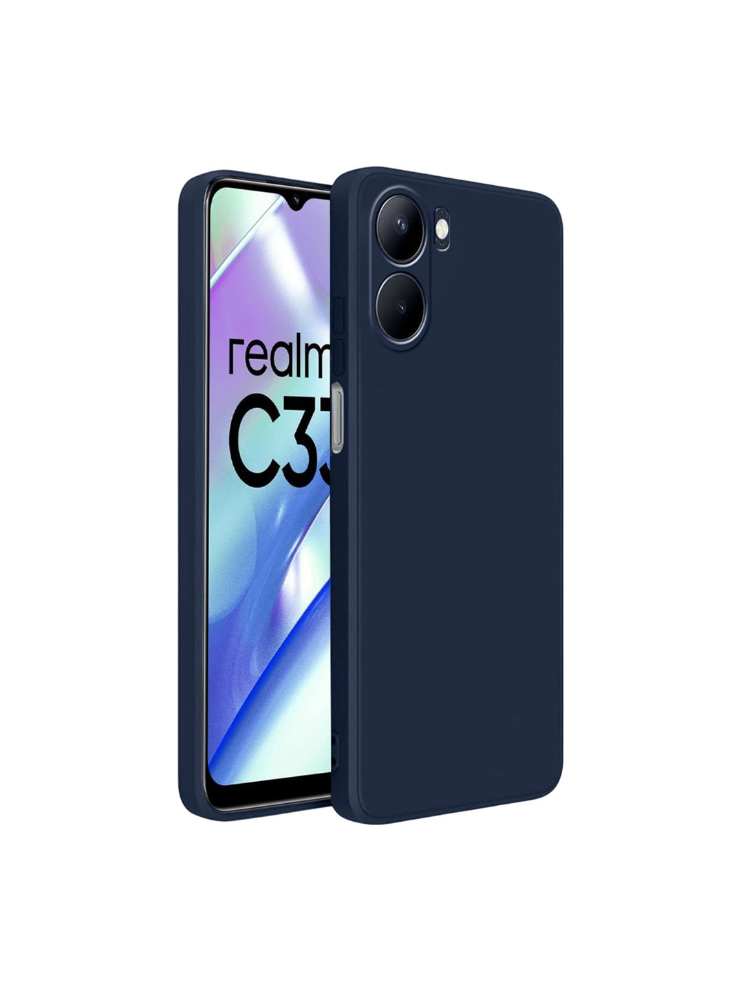 LIRAMARK Unisex Silicone Impact Resistant Realme C33 Back Case