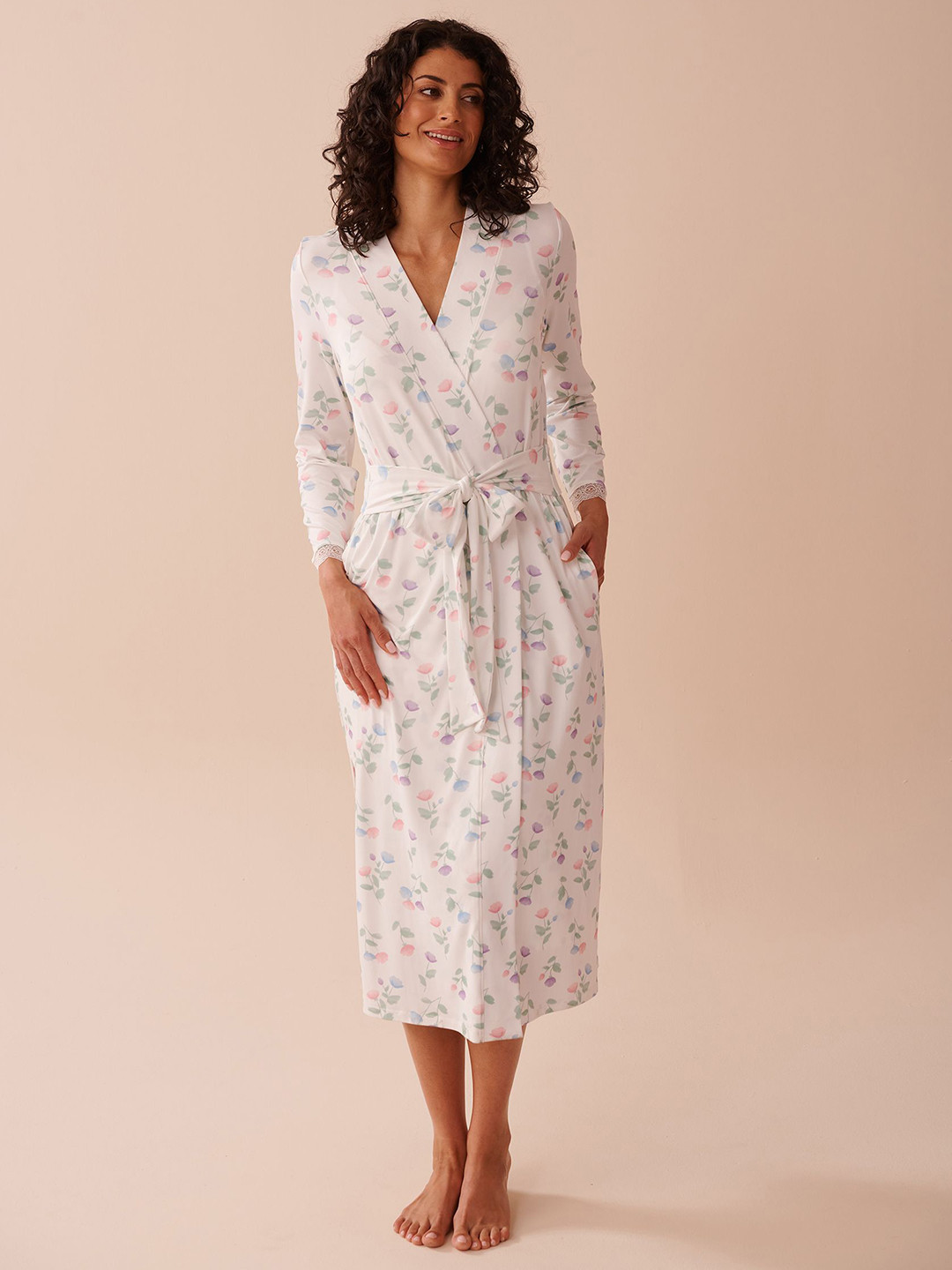 La Vie en Rose Tulip Printed Midi Nightdress