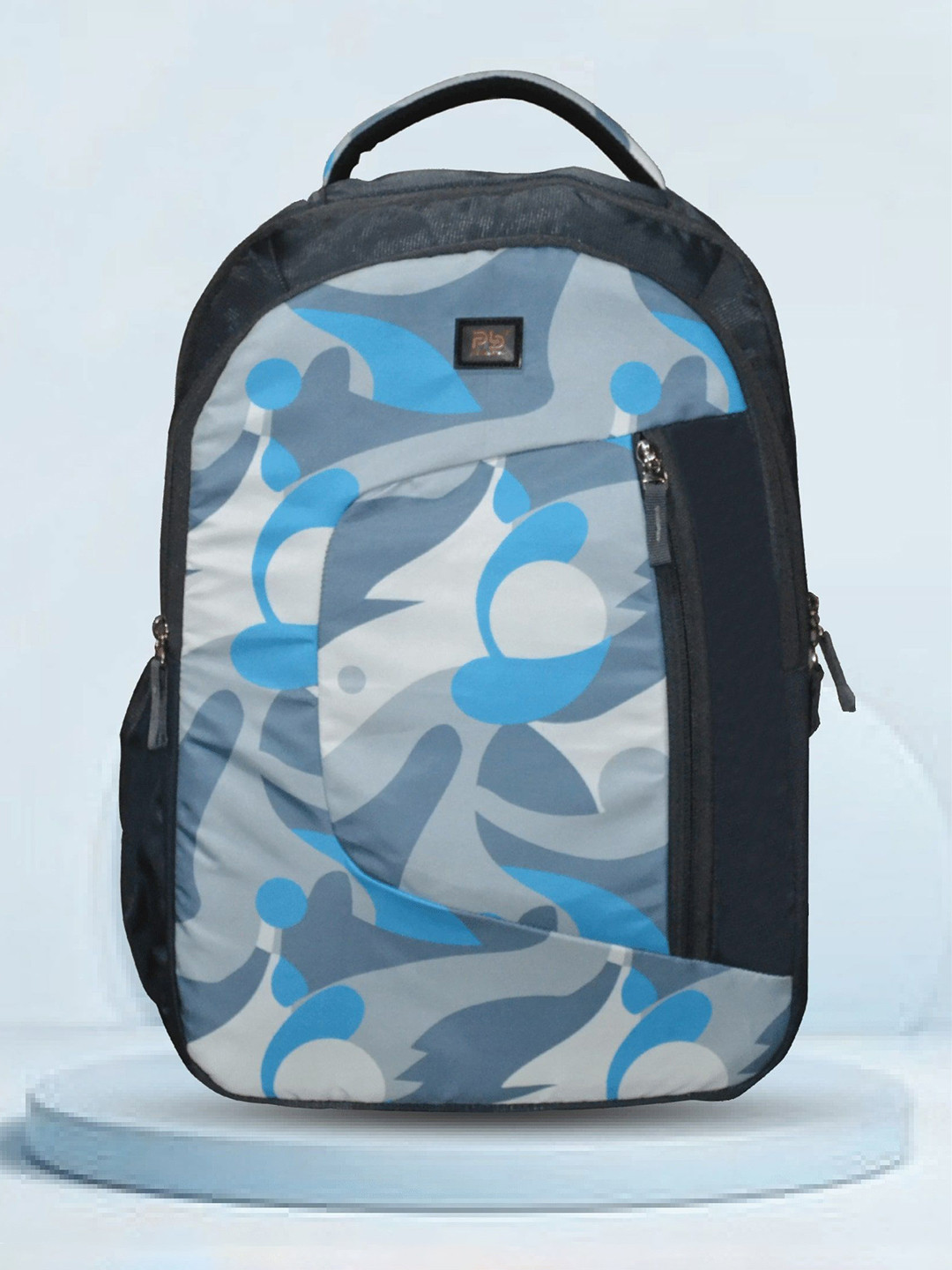 PB Pearlbags Unisex Abstract Print Water Resistant Laptop Backpack With Rain Cover