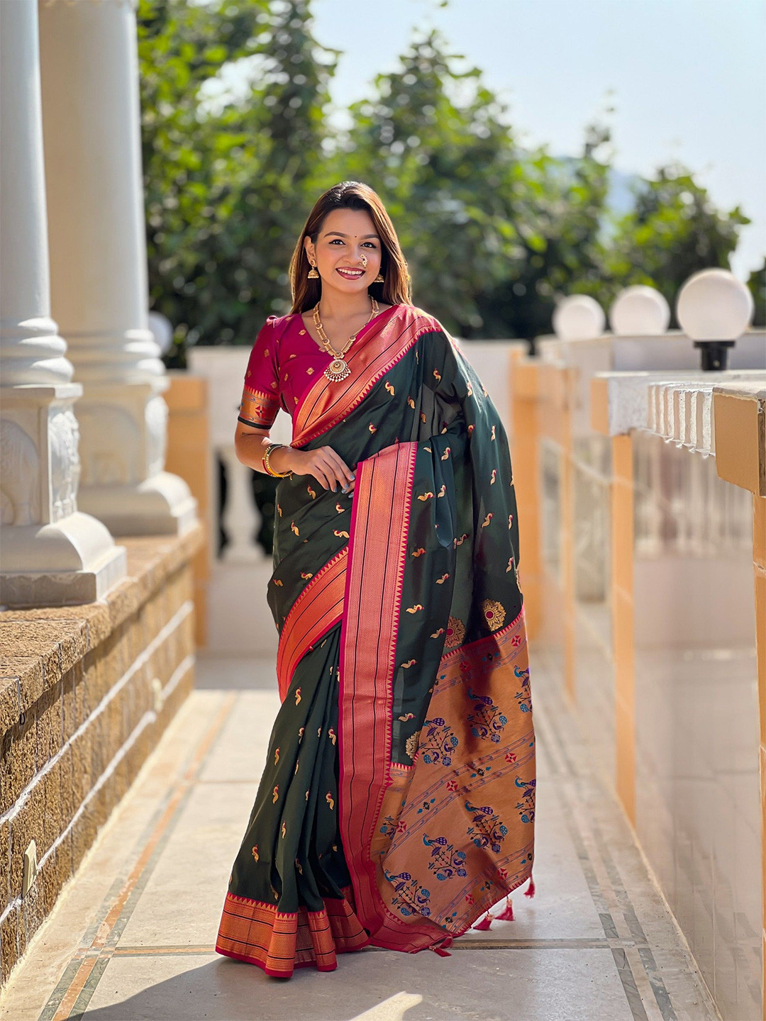 Pandadi Saree Woven Design Paithani Saree