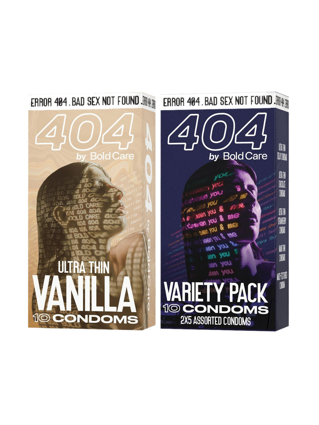 Bold Care Set Of 2 Ultra Thin Vanilla & Variety Condoms - 10 Pcs Each