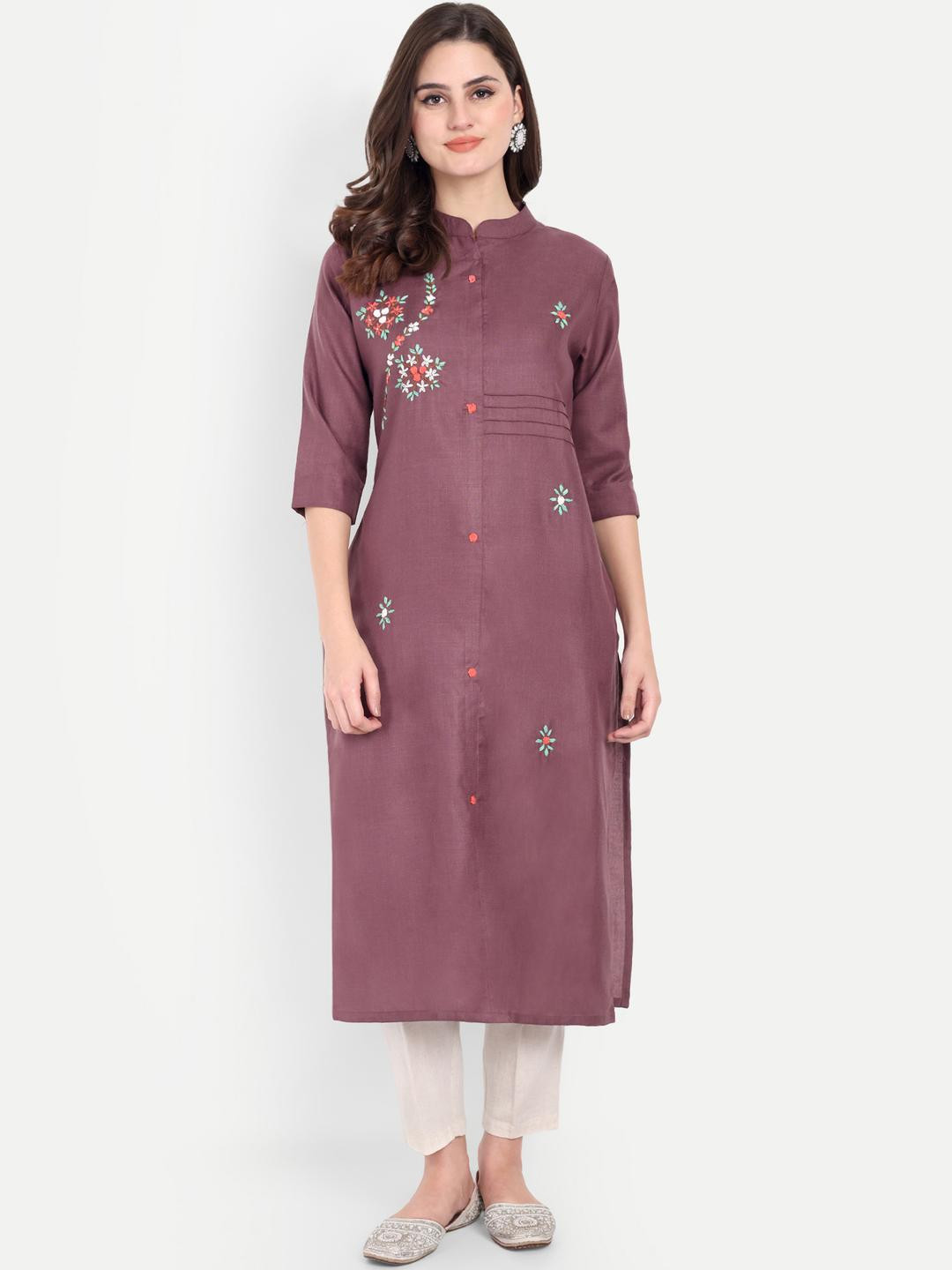 4u Fashion Women Floral Embroidered Kurta