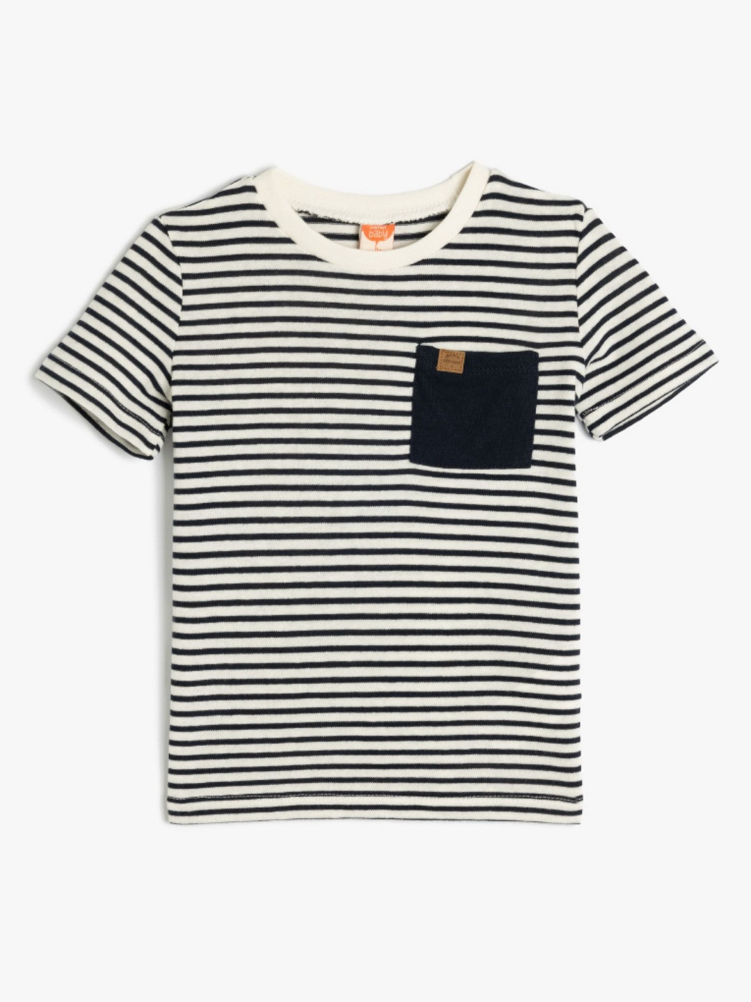 Koton Boys Striped Round Neck Cotton T-shirt