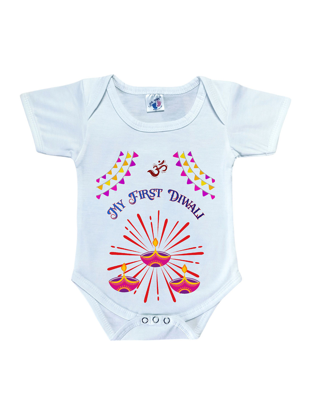 Cute Pals Infants Diwali Printed Cotton Bodysuit