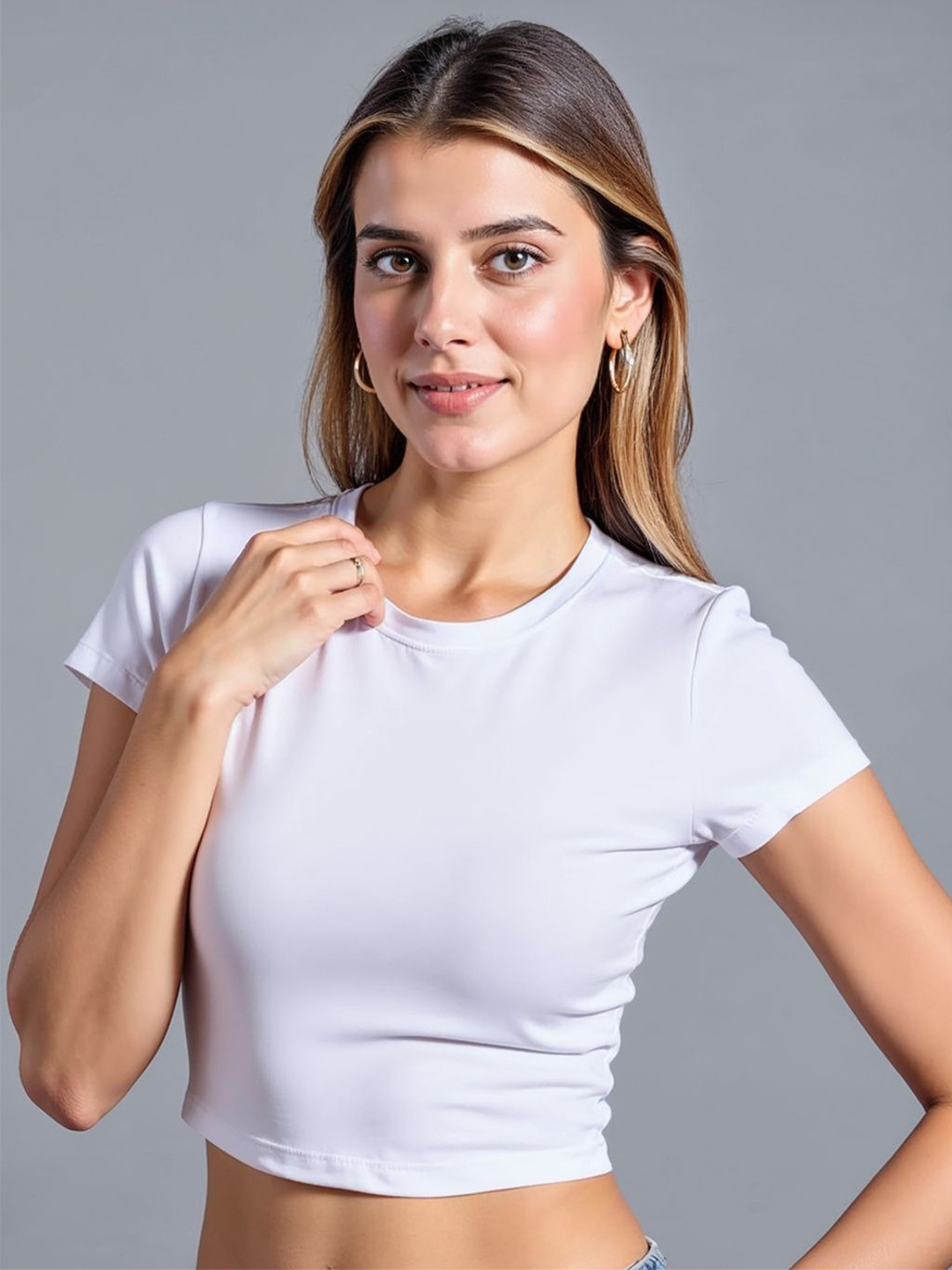 Echolope Women Fitted Crop Top