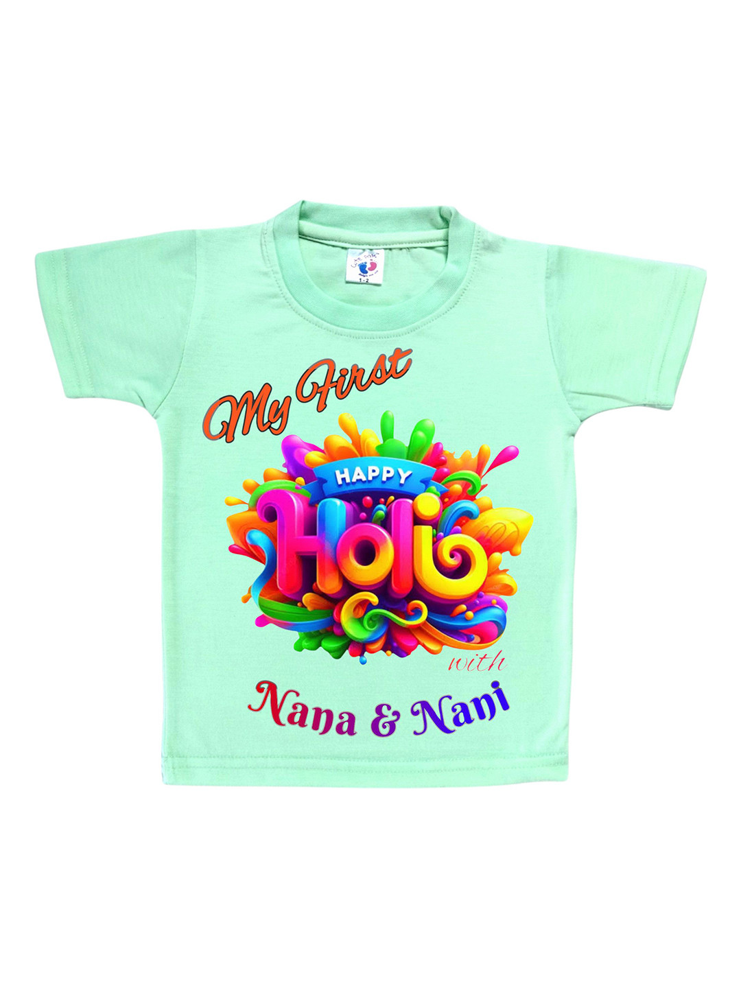 Cute Pals Girls Printed Extended Sleeves Applique T-shirt