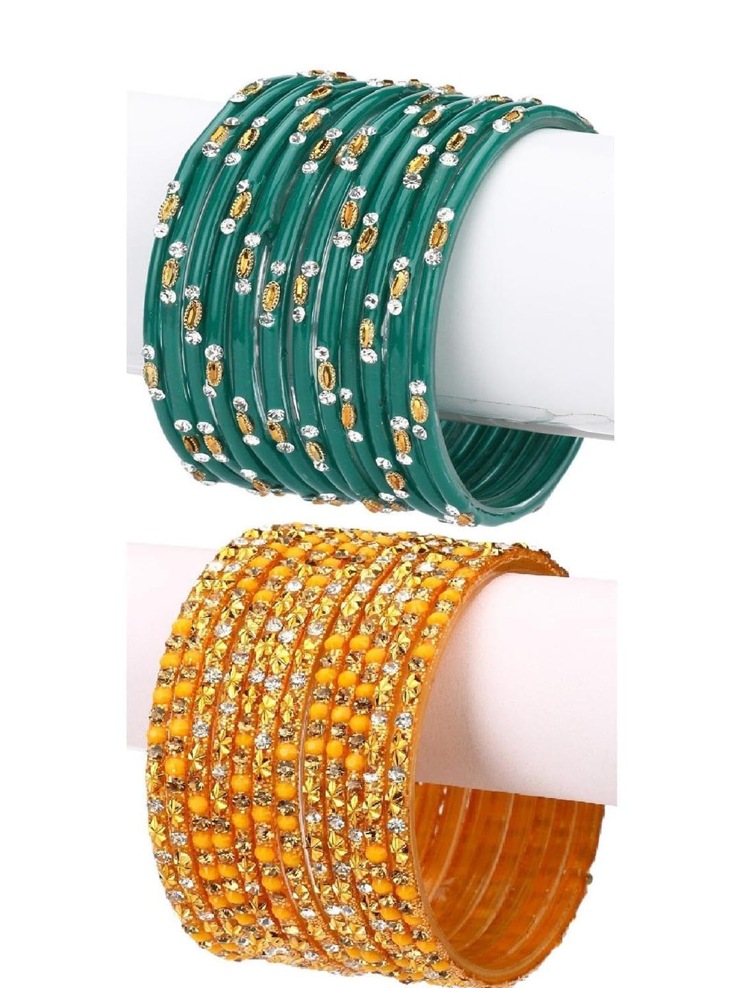 SOMIL Women's Blue & Gold Bangle