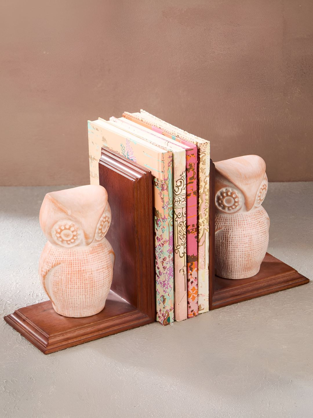 Fabindia Mehraab Brown Glossy Ceramic Bookend
