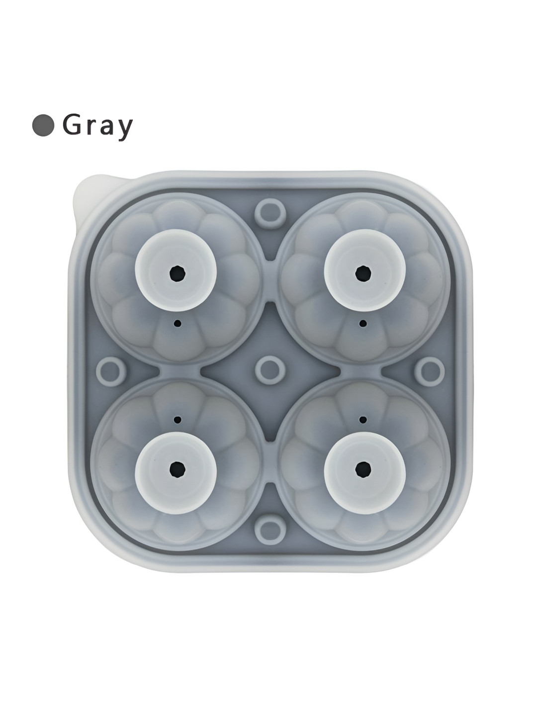 NATURALLY YOURS Grey 4 cavity Pumpkin Silicone Ice Moulds