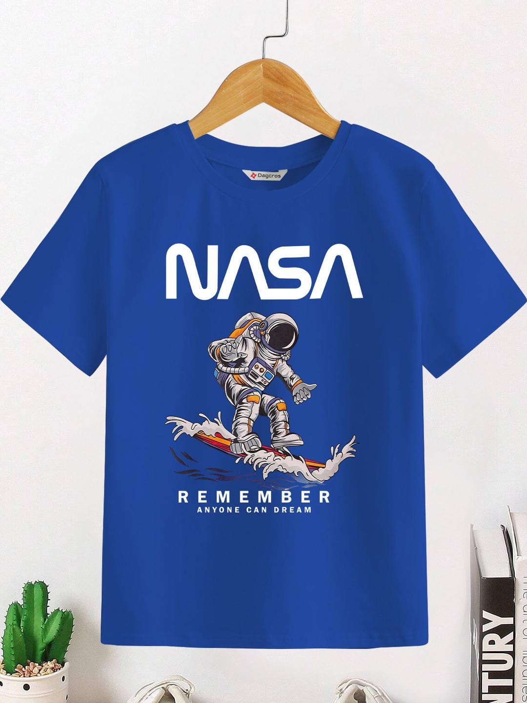 Dagcros Boys NASA Printed Pure Cotton T-shirt