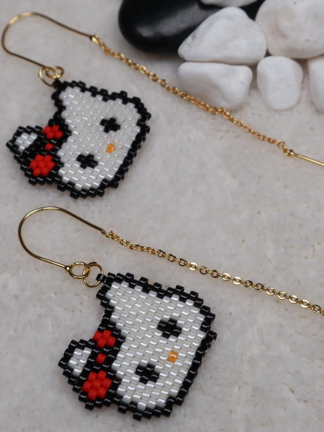 Threads & Beads Hello Kitty Drop Earrings