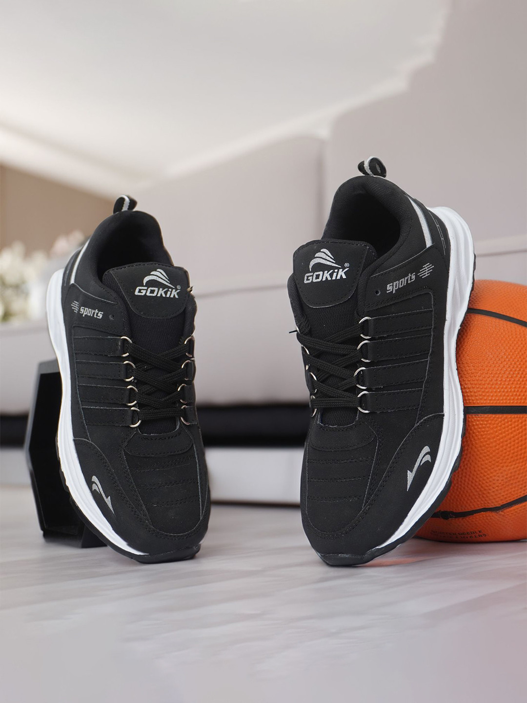 GOKIK Men Lace-Ups Running Shoes