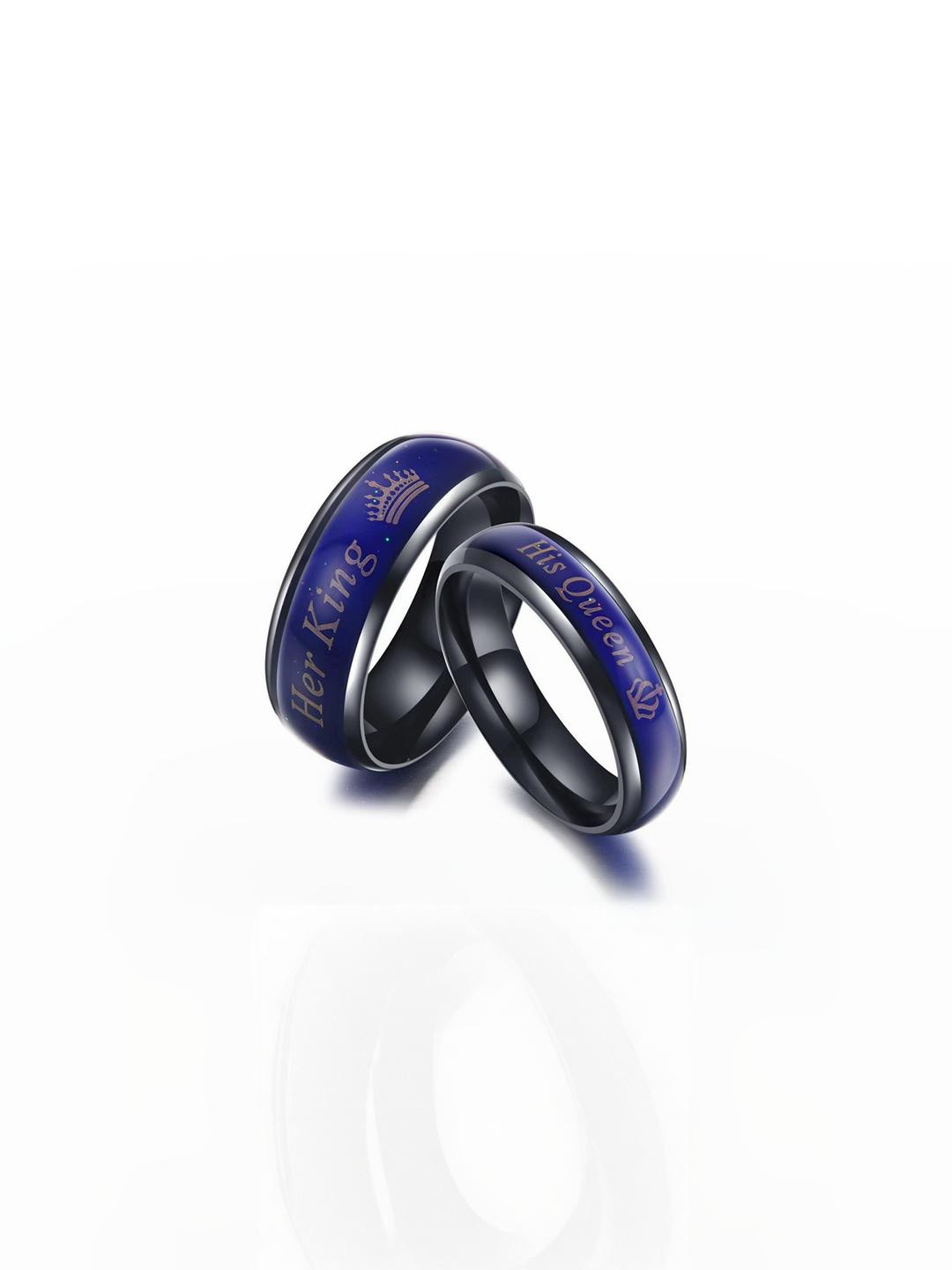 Moneekar Jewels Couple Finger Ring (Set of 2)