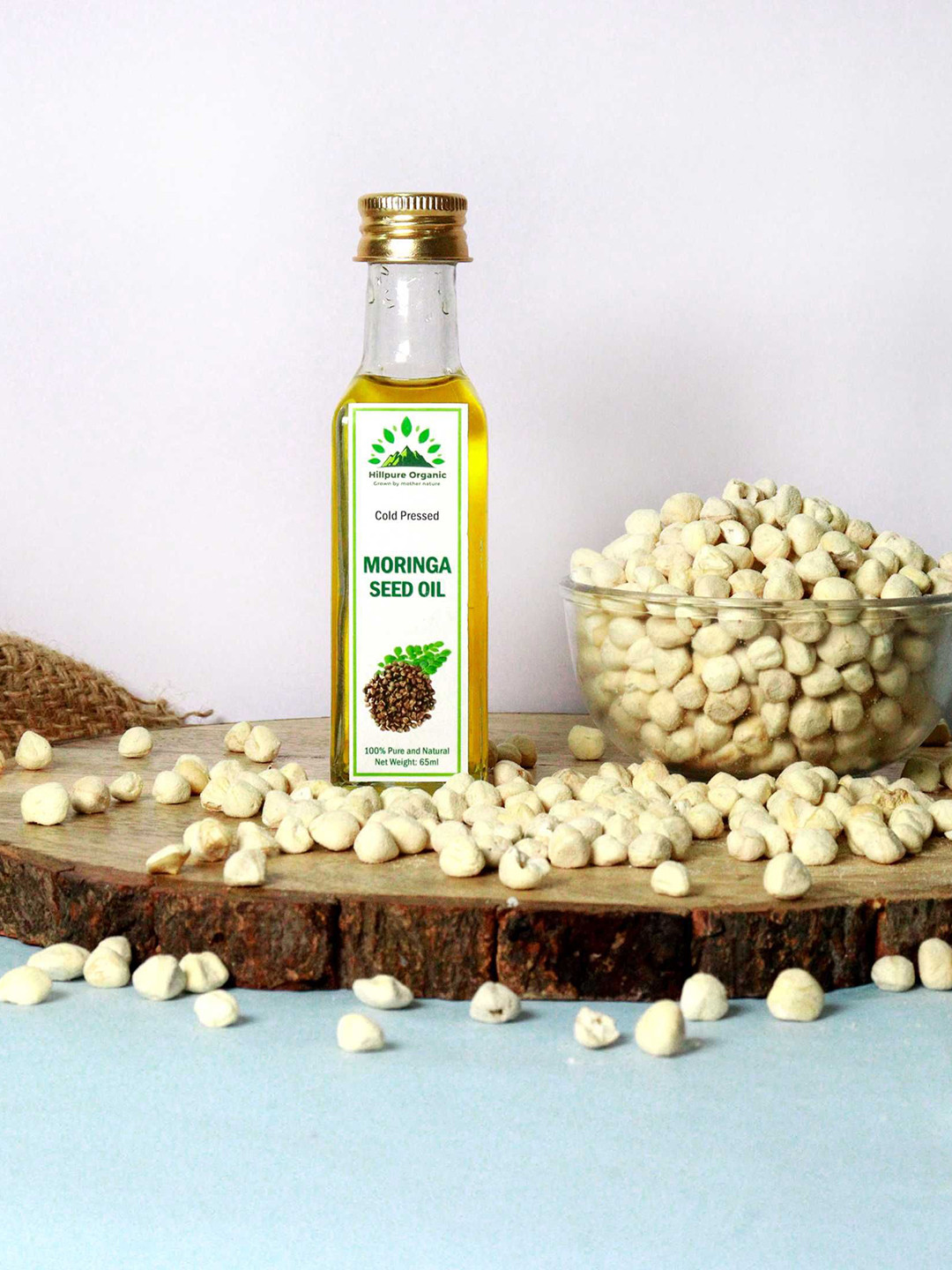 Hillpure Organic 100% Pure & Natural Cold-Pressed Moringa Seed Oil - 65 ml