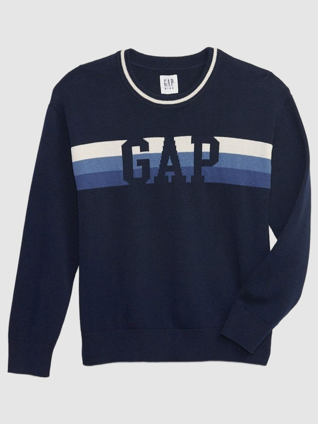 GAP Boys Brand Logo Printed Round-Neck Pure Cotton Sweater