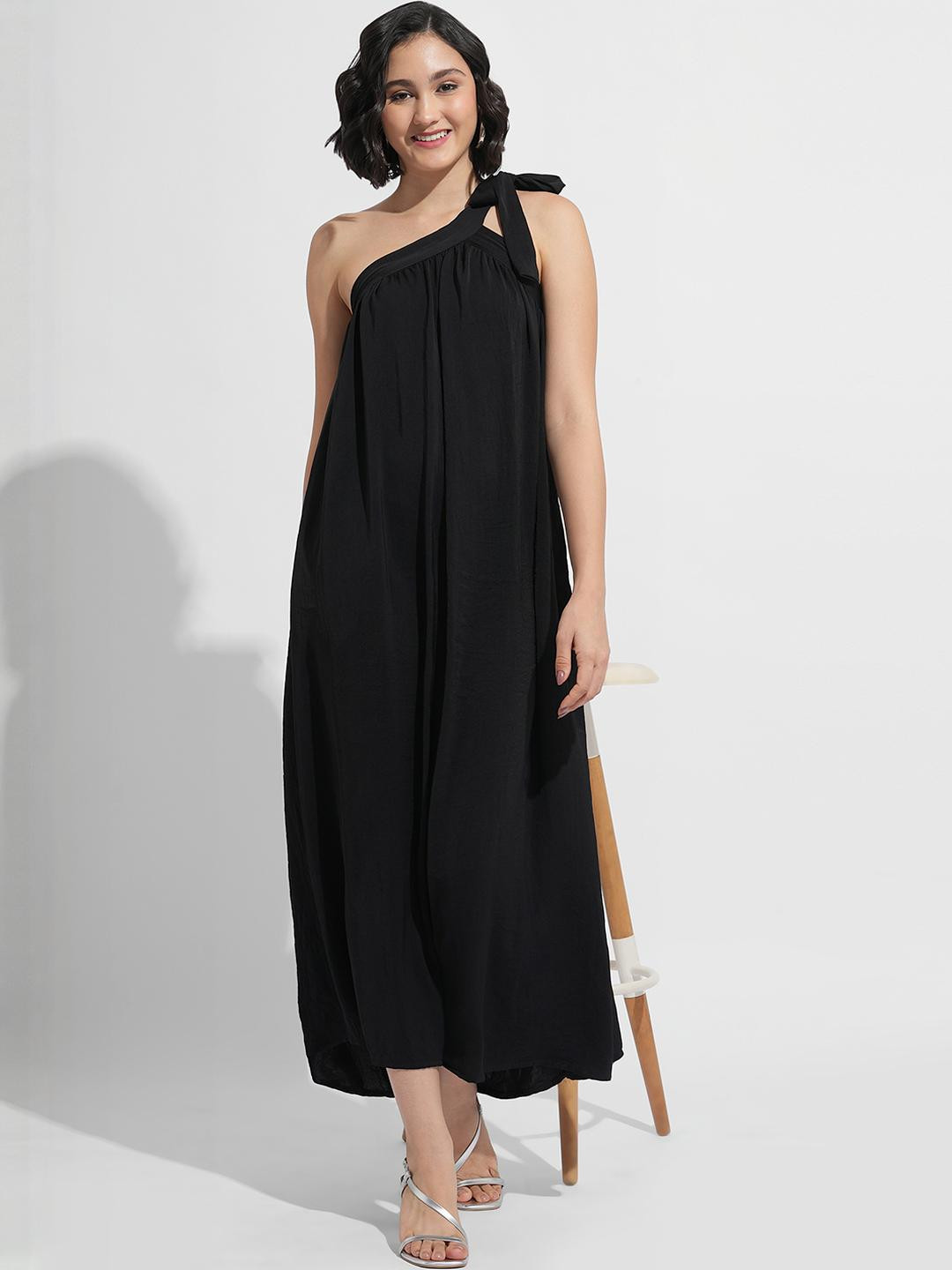 Murcia One Shoulder Satin Maxi Dress