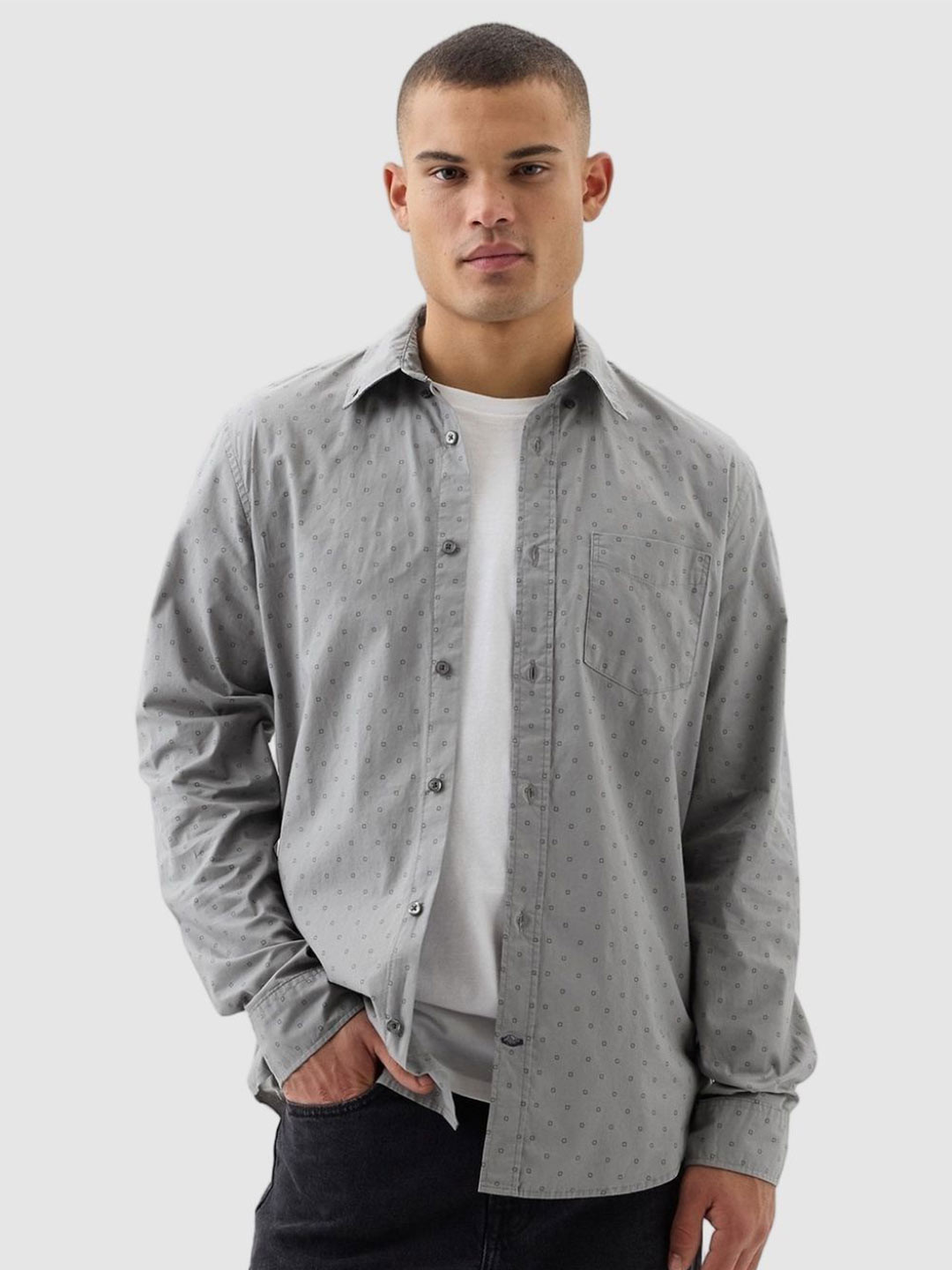 GAP Micro Ditsy Printed Slim Fit Shirt