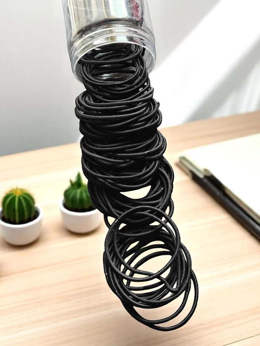 LYTIX 100 Pcs Assorted Seamless Design Ponytail Holders