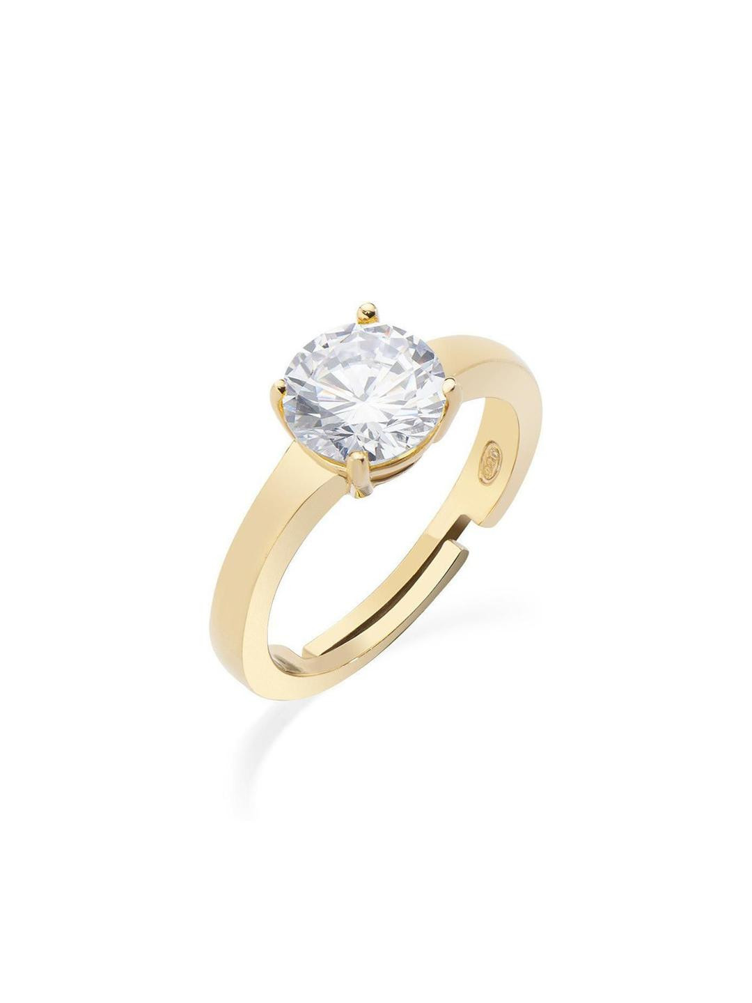 GenZcomplex Gold-Plated Copper Zircon Finger Ring