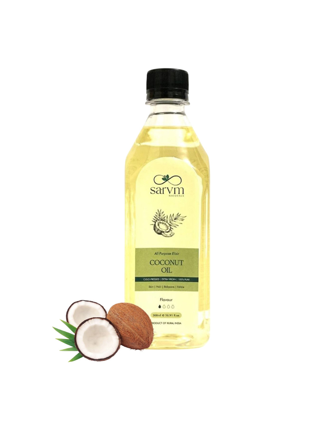 Sarvm Naturals Cold Pressed Virgin Coconut Oil - 500 ml