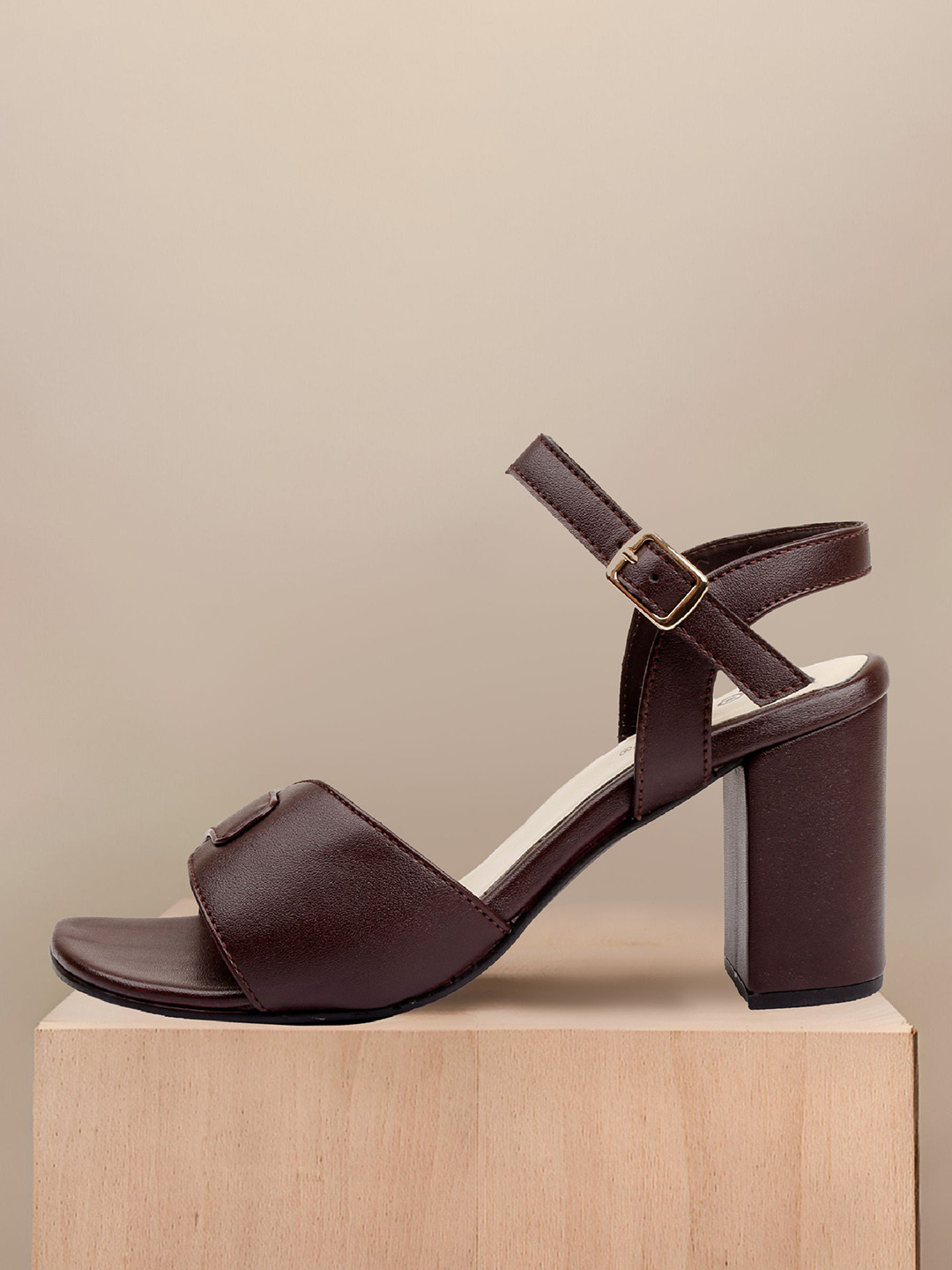 Bxxy High-Top Block Heel Sandals with Buckles