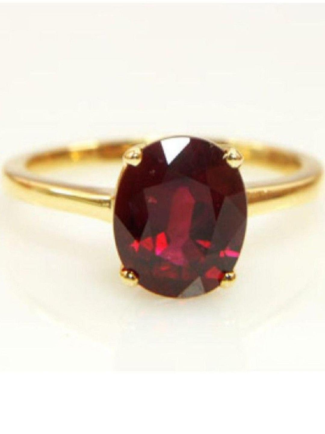 GenZcomplex Women Red  Gold-Plated Copper Finger Ring