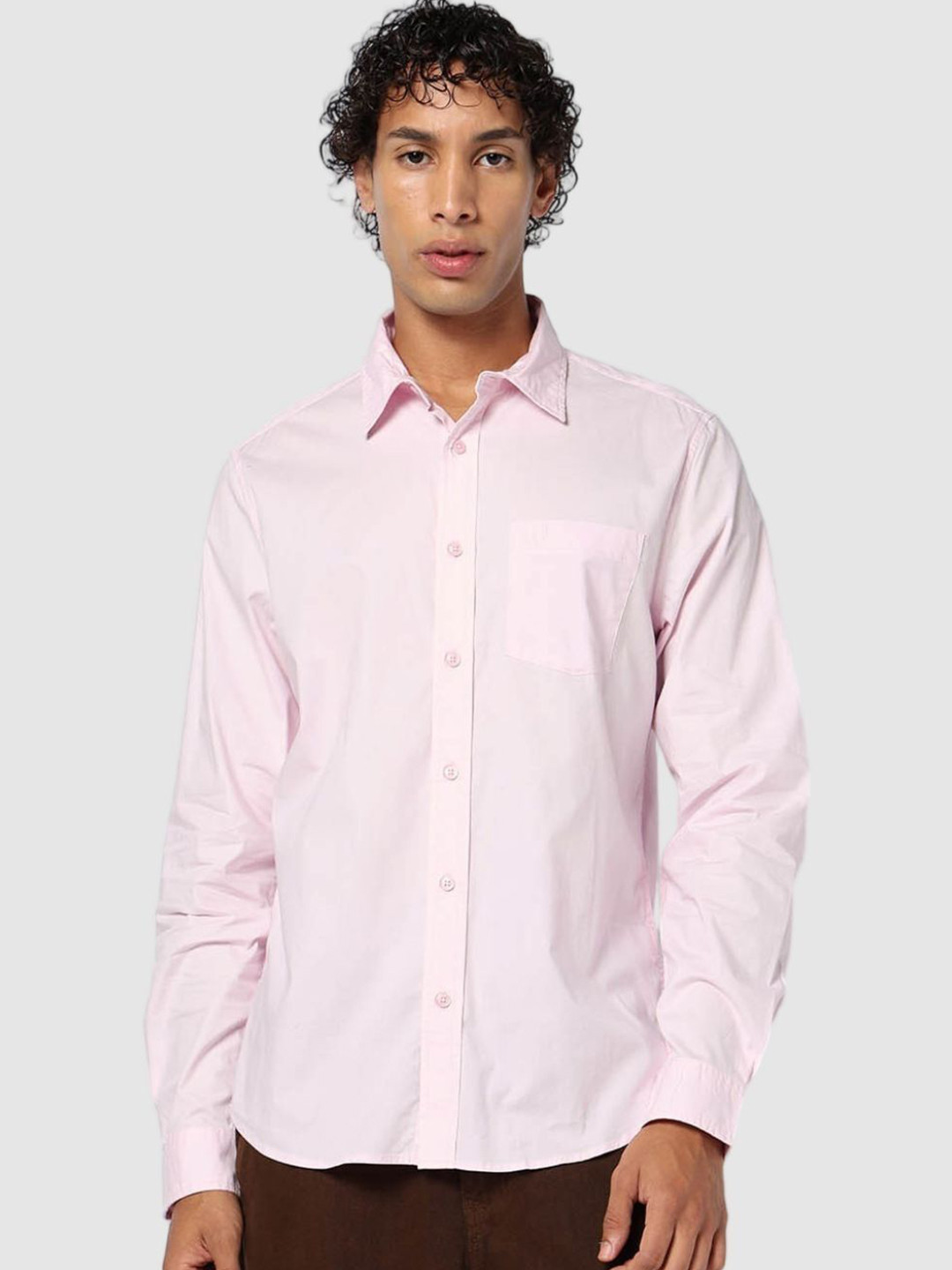 GAP Slim Fit Spread Collar Shirt With Patch Pocket
