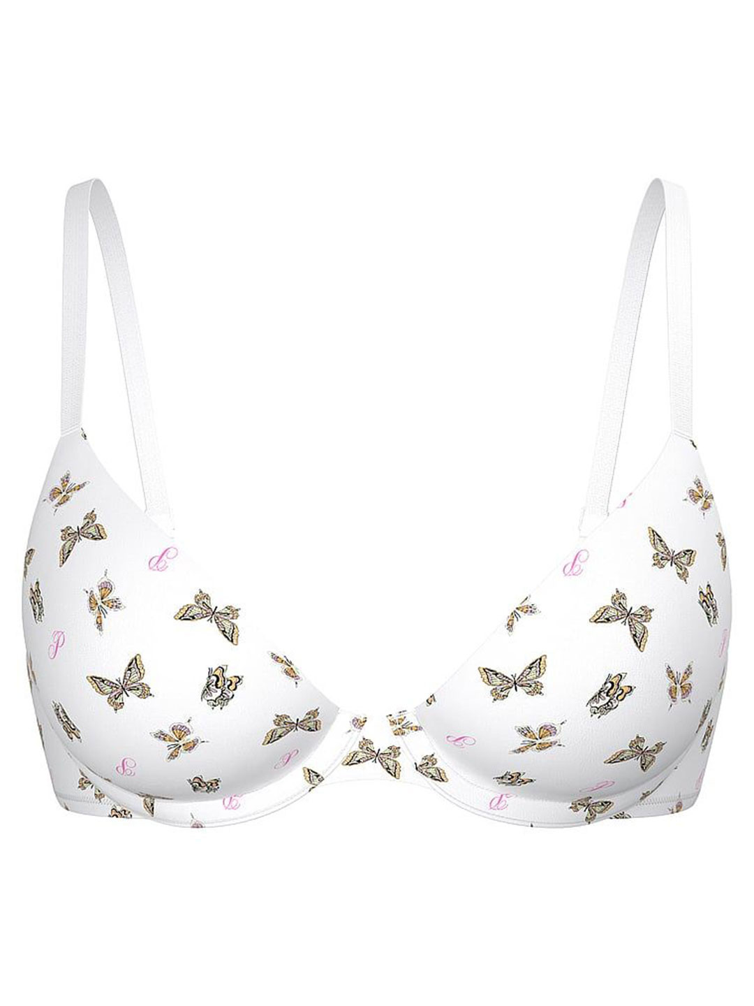 Victoria's Secret Butterfly Print Full Coverage Underwired Lightly Padded T-shirt Bra