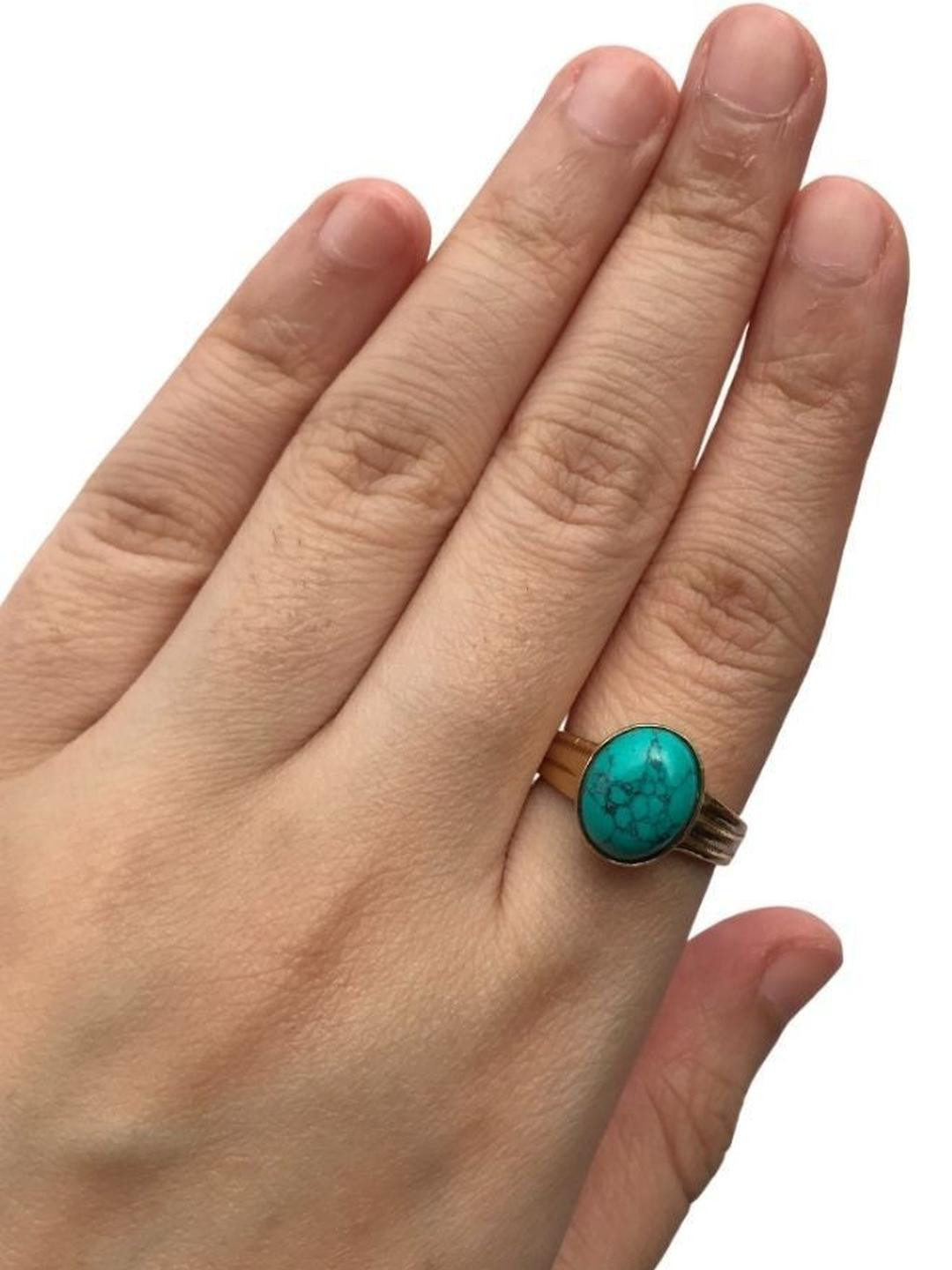 GenZcomplex Turquoise Studded Finger Ring