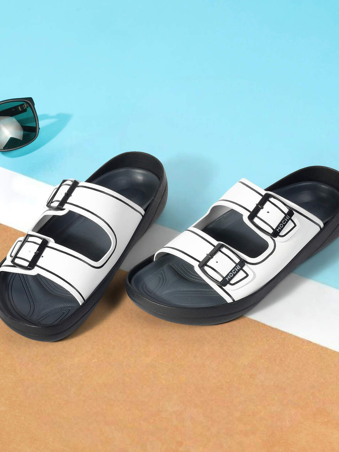 Mochi Men Comfort Sandals With Velcro Closure