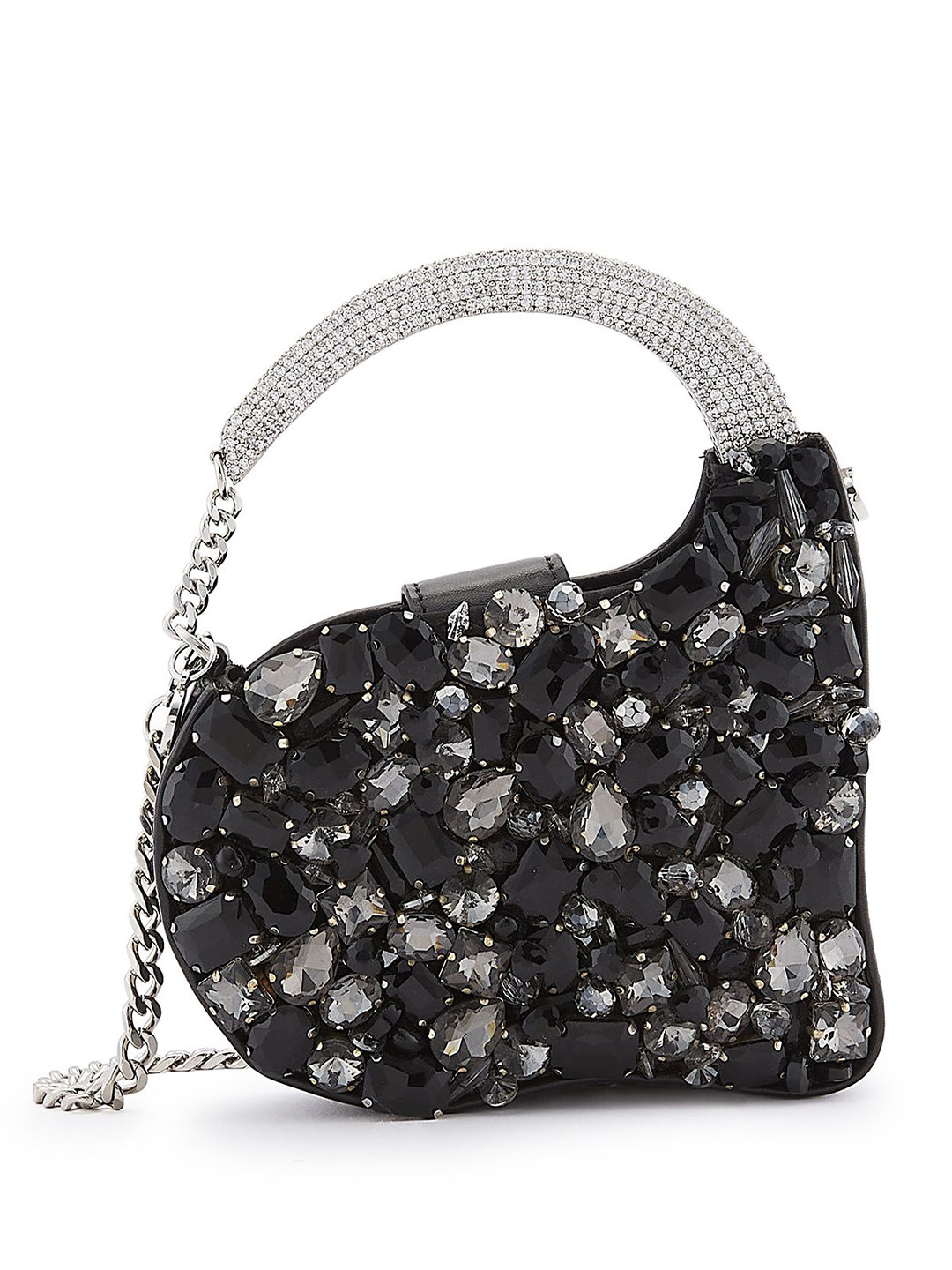 Anaar Showtime Annette Embellished Wrist Loop Box Clutch