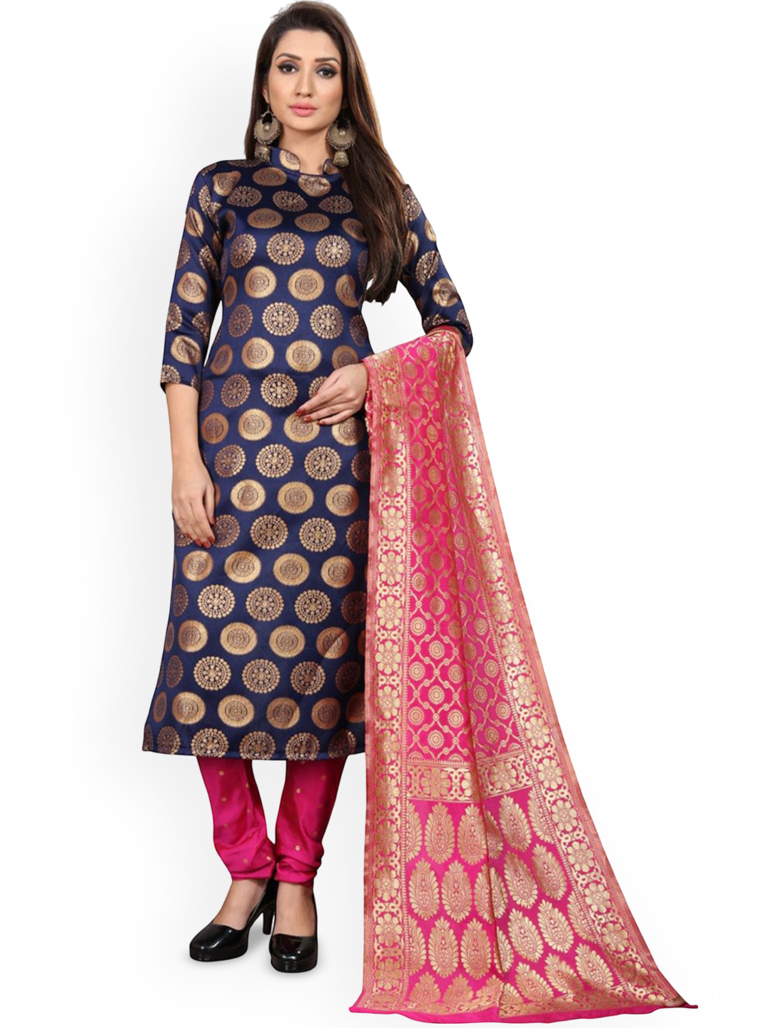 Moda Rapido Floral Woven Design Unstitched Dress Material