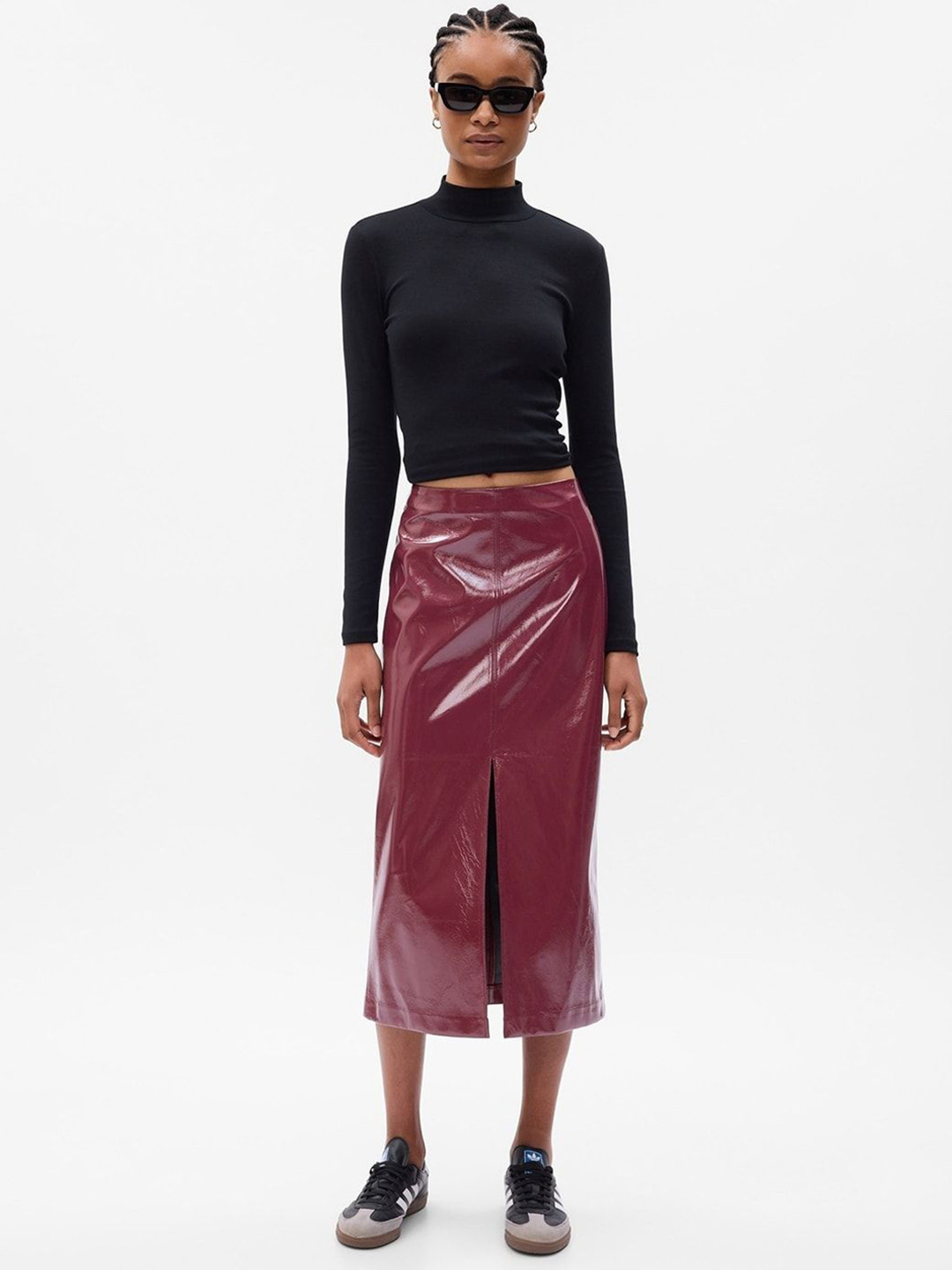 GAP Midi Pencil Skirt with Front-Slit