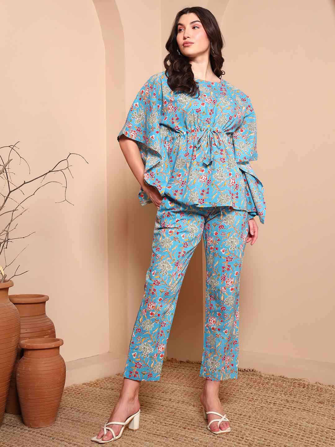 Harts And Darts Floral Printed Tunic & Trousers Co-Ord Set