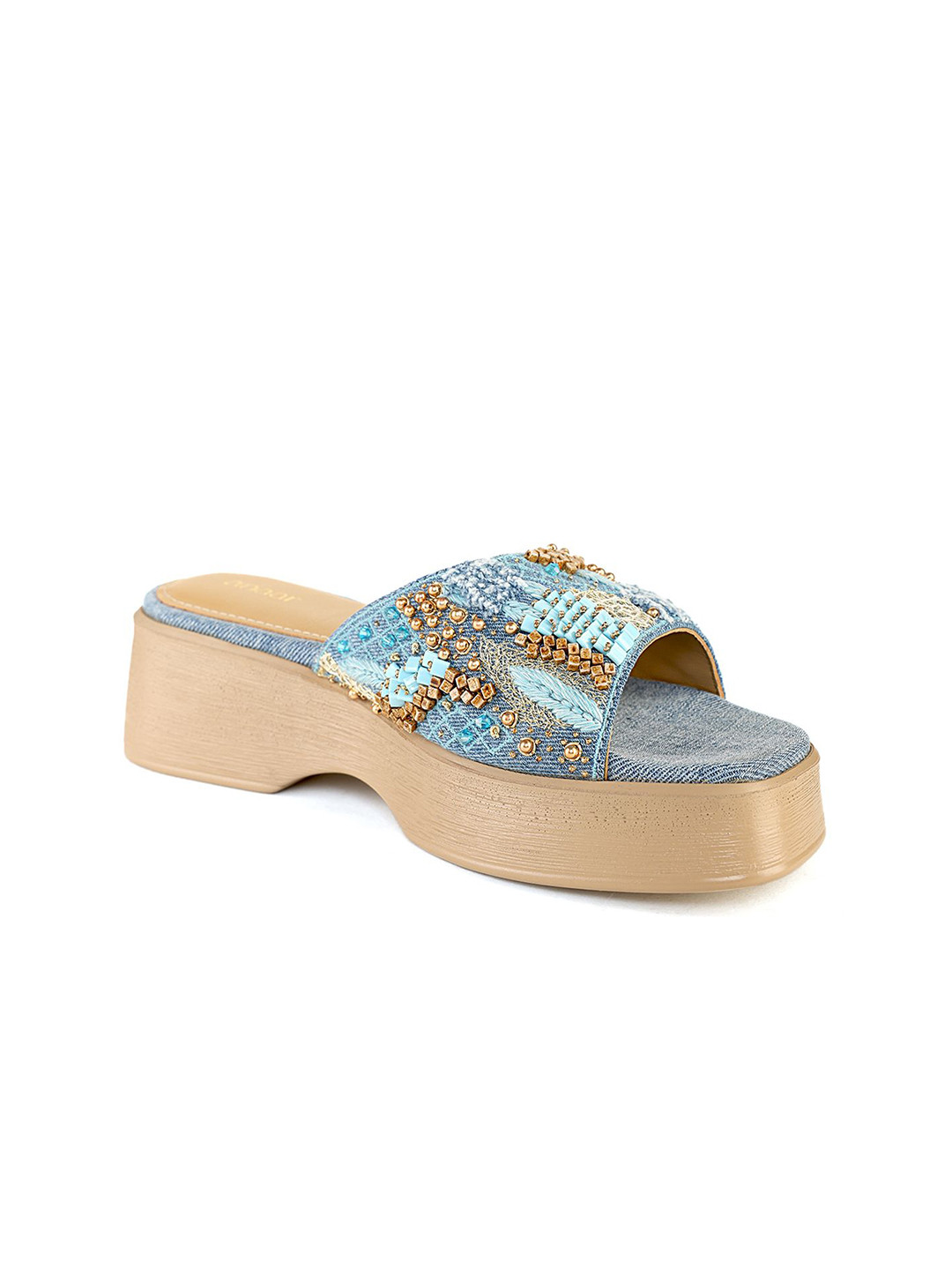 Anaar Women Denisse Embellished Wedge Sandals