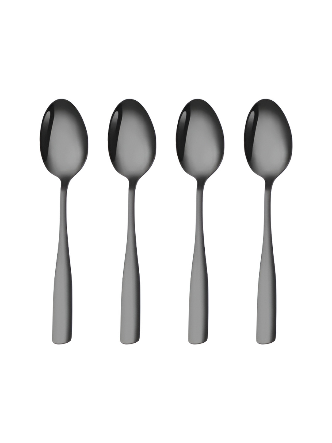 Myntra Elegant Homes Black 4 Pieces Stainless Steel Dessert Spoon