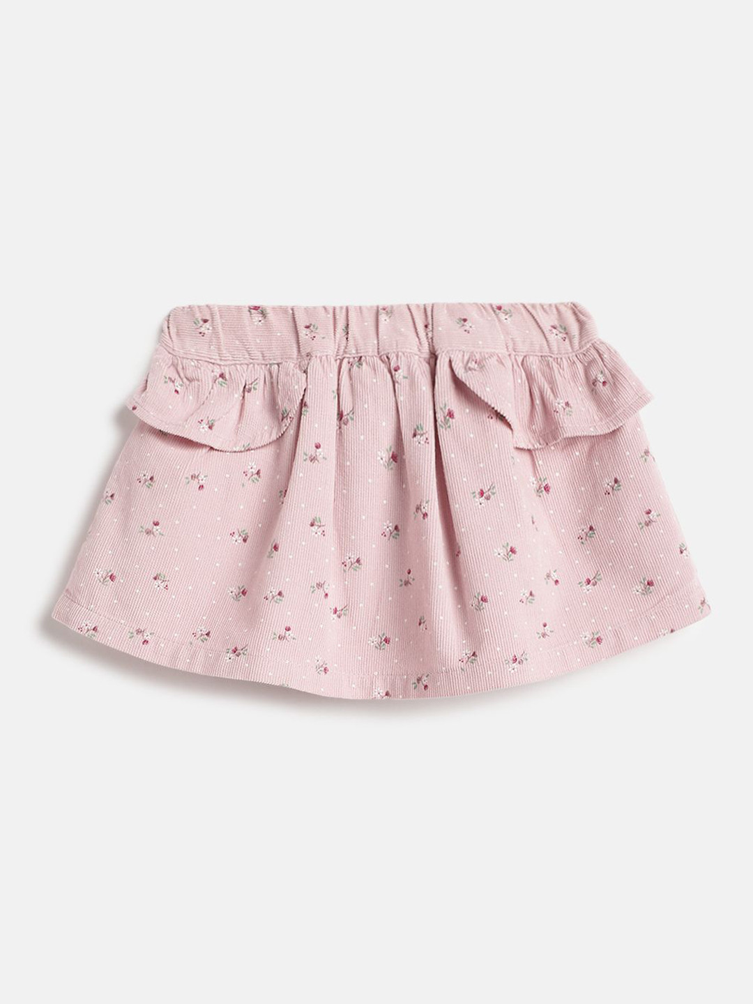 Chicco Infant Girls Floral Printed Pure Cotton A-Line Mini Skirt