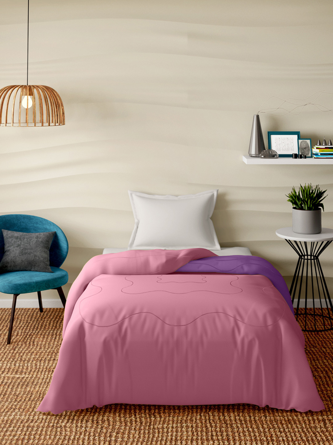 STELLAR HOME Blockbuster Violet & Pink Heavy Winter 120 GSM Double Bed Comforter