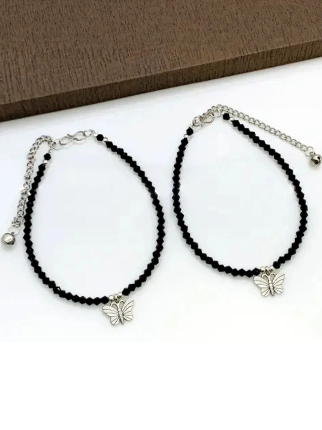 NIKYANKA Set of 2 Butterfly Anklets