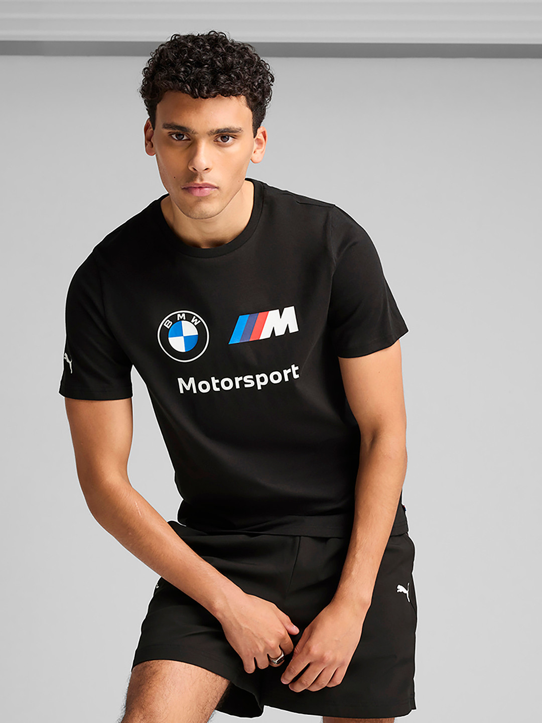PUMA Motorsport BMW MMS Typography Printed Cotton T-shirt