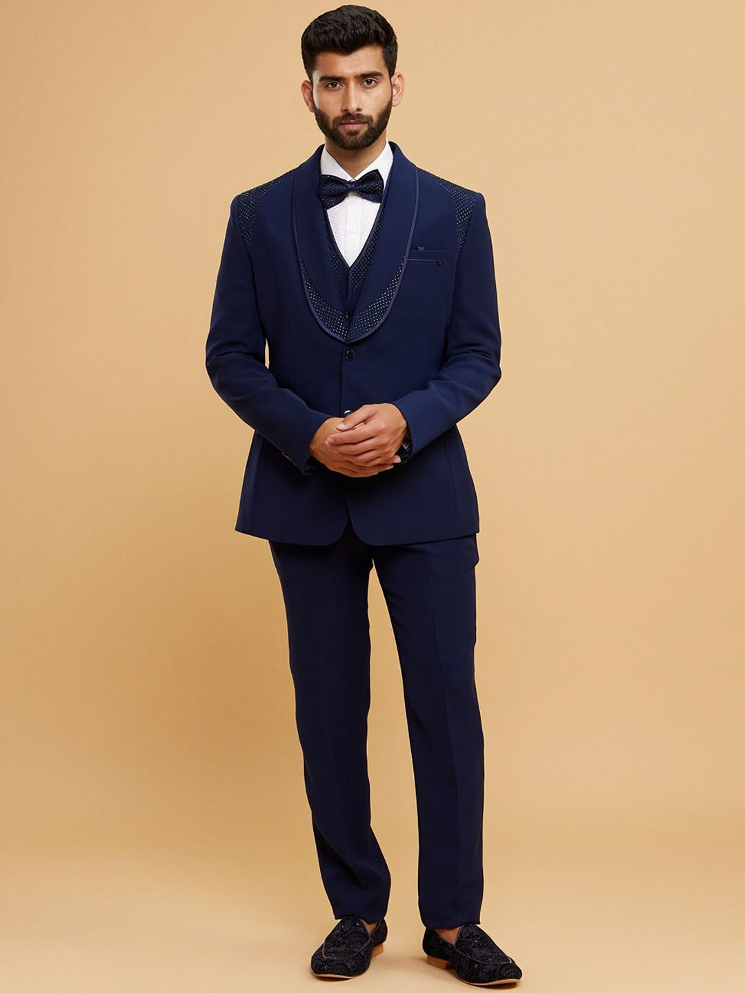 Twamev Self Designed Double-Breasted Three-Piece Suit