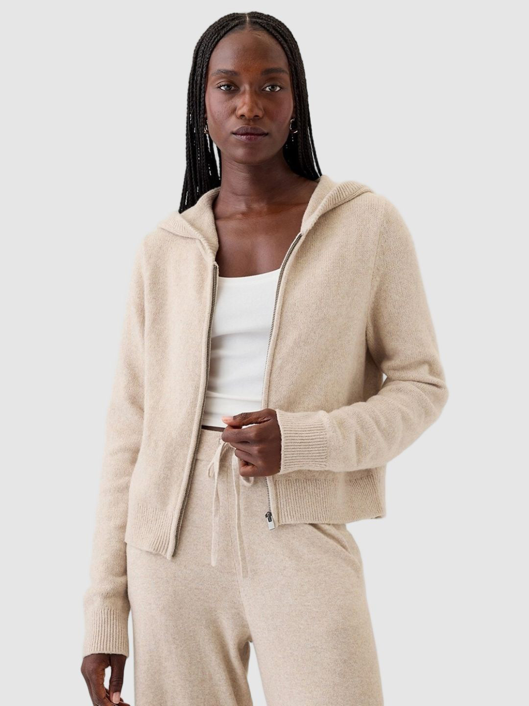 GAP Women Zip-Front Hooded Sweaters