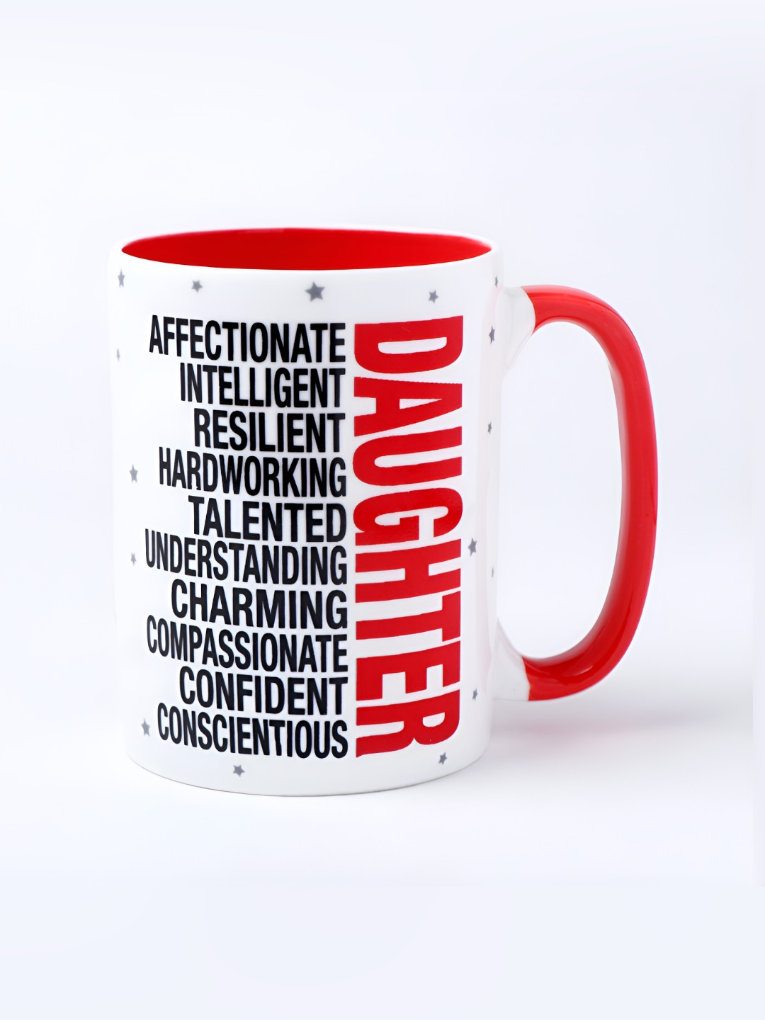 Archies White & Red Printed Ceramic Matte Mugs