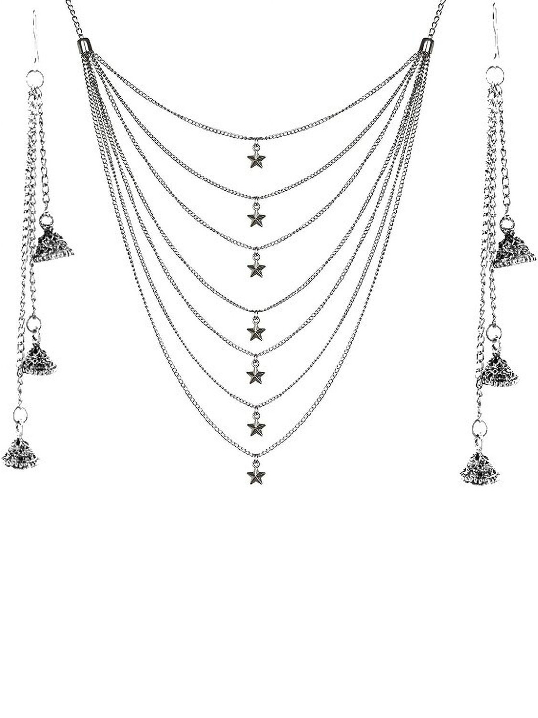 ZURIKRISHA  Oxidised Silver Jewellery Set